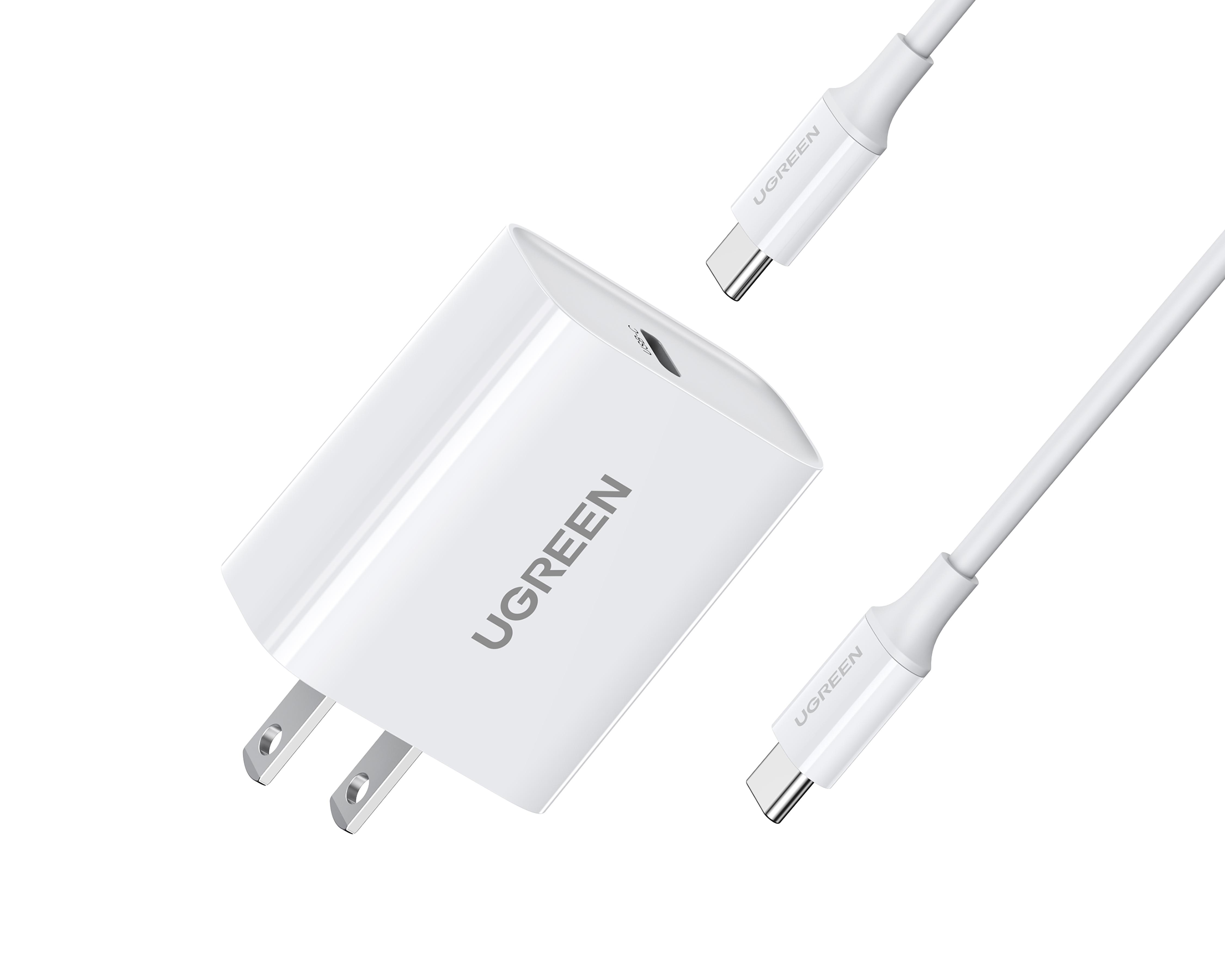 Cargador USB-C a USBC Ugreen 20 W Carga rápida