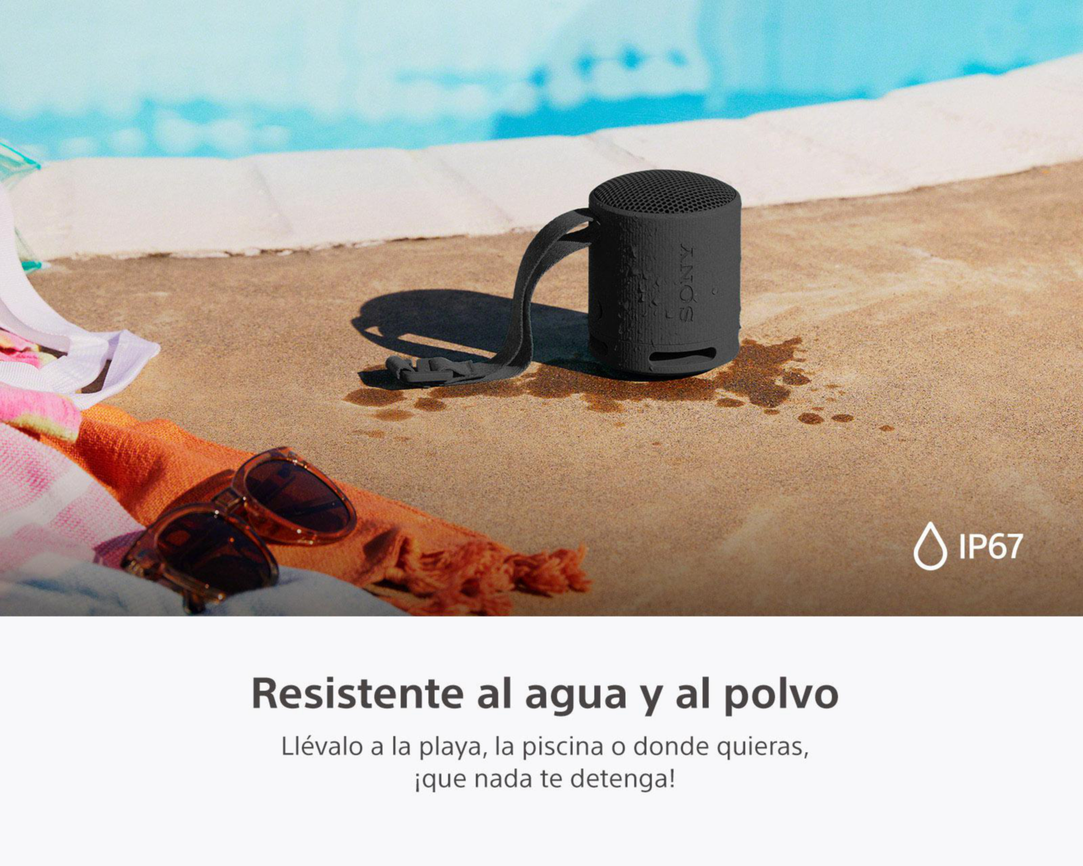 Foto 8 pulgar | Bocina Bluetooth Portátil Sony SRS-XB100/BCLA Resistente al Agua y Polvo