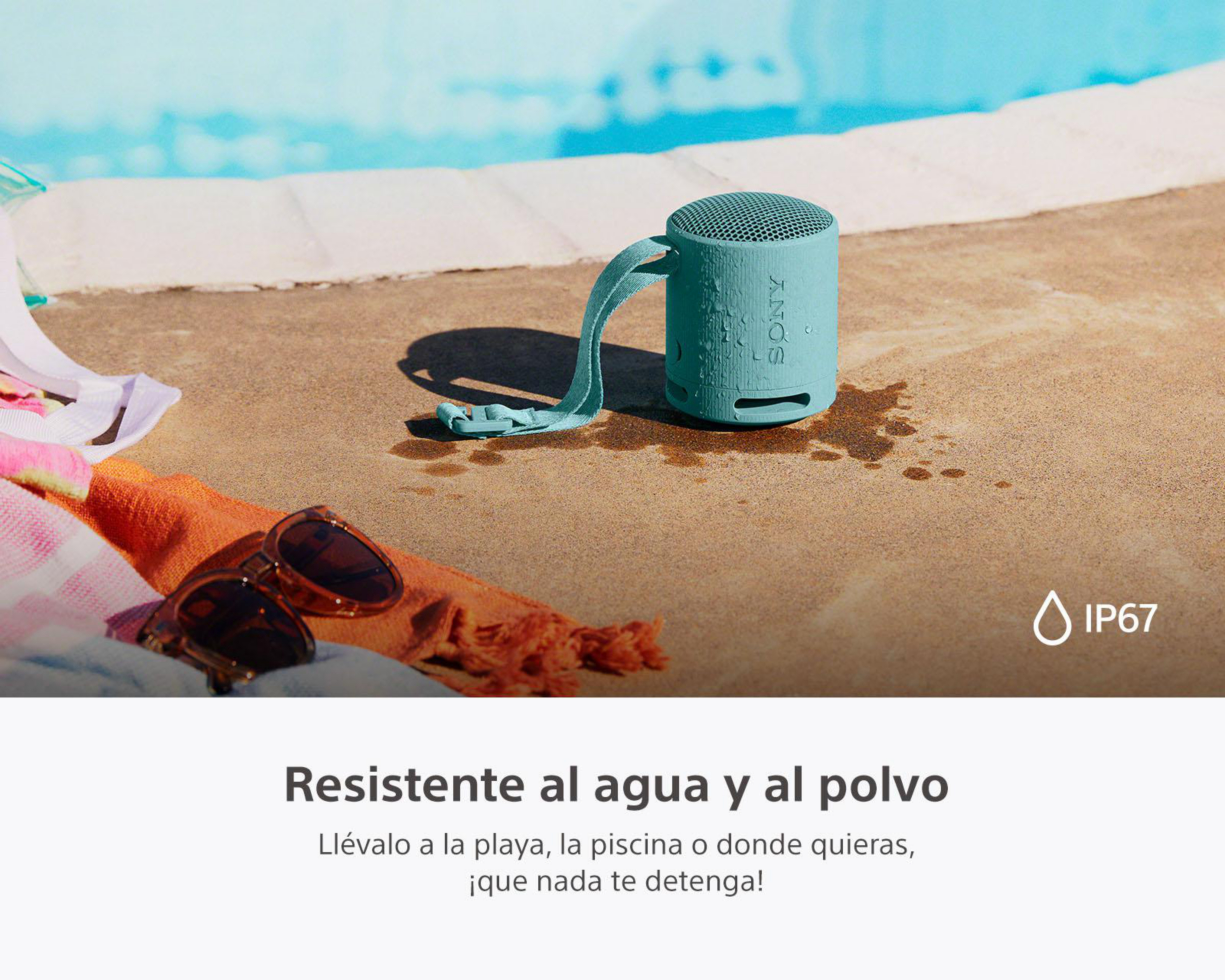 Foto 7 | Bocina Bluetooth Portátil Sony SRS-XB100/LCLA Resistente al Agua y Polvo