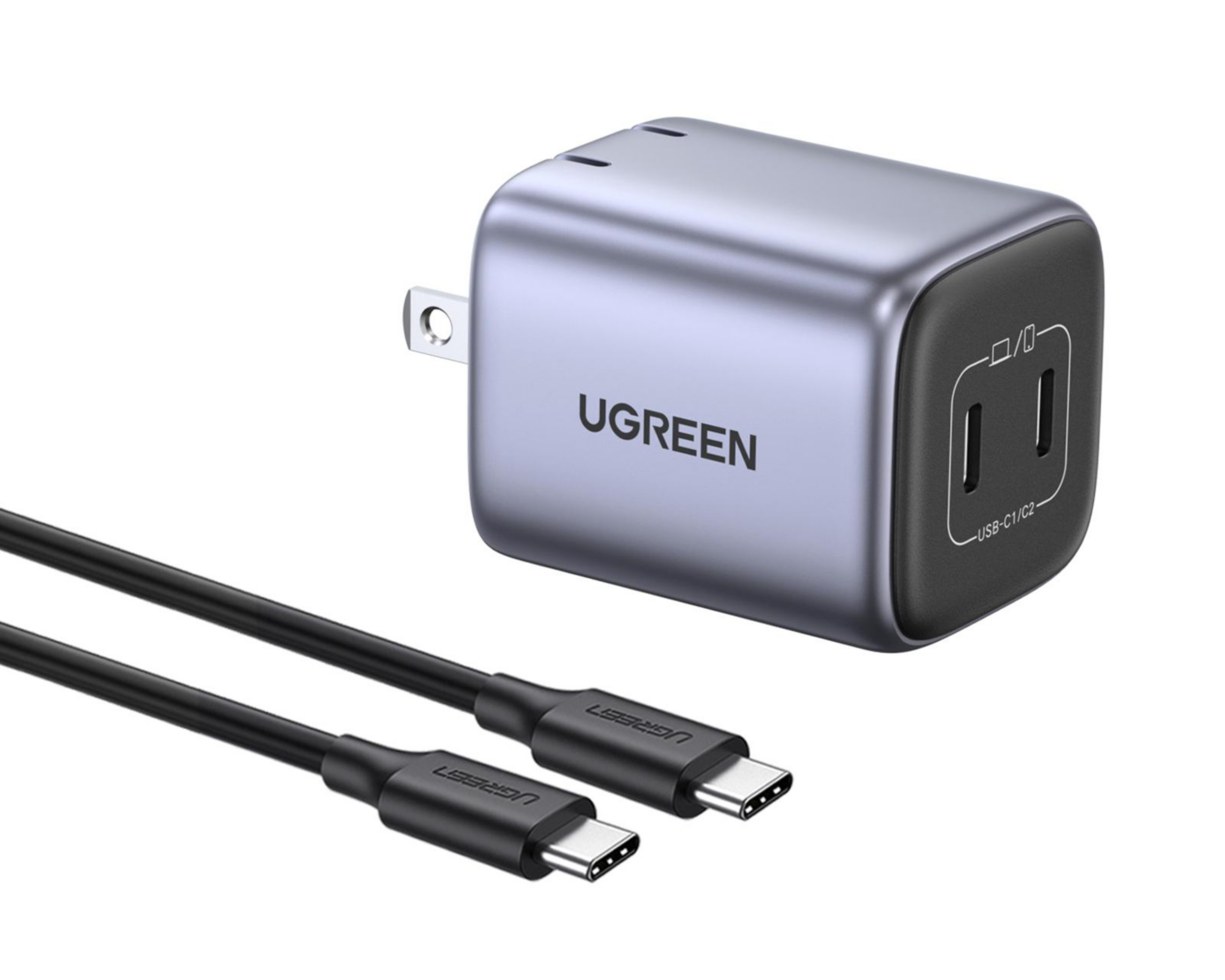 Foto 2 pulgar | Cargador USB-C a USB-C Ugreen 45 W Carga Rápida