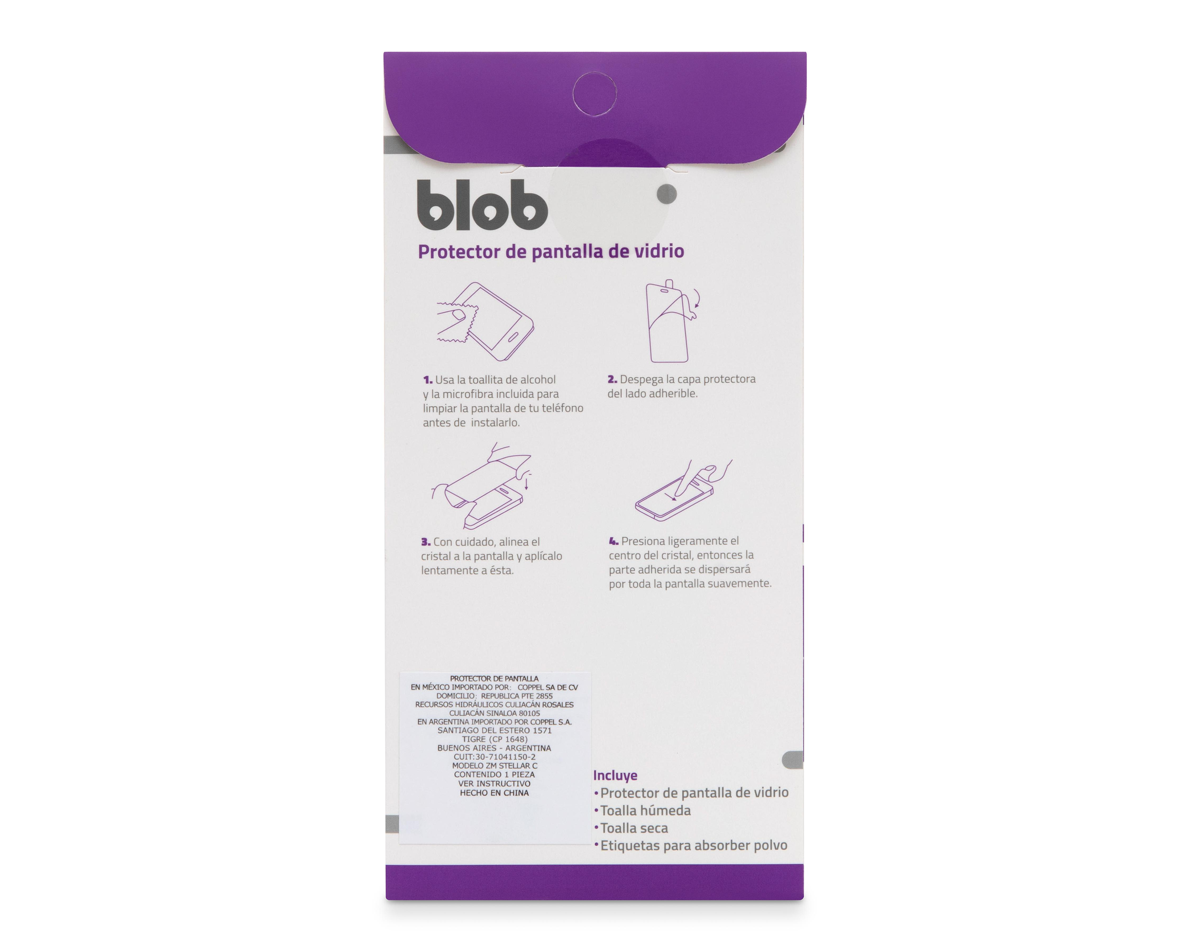 Foto 2 | Protector de Pantalla Blob para ZTE Blade A34
