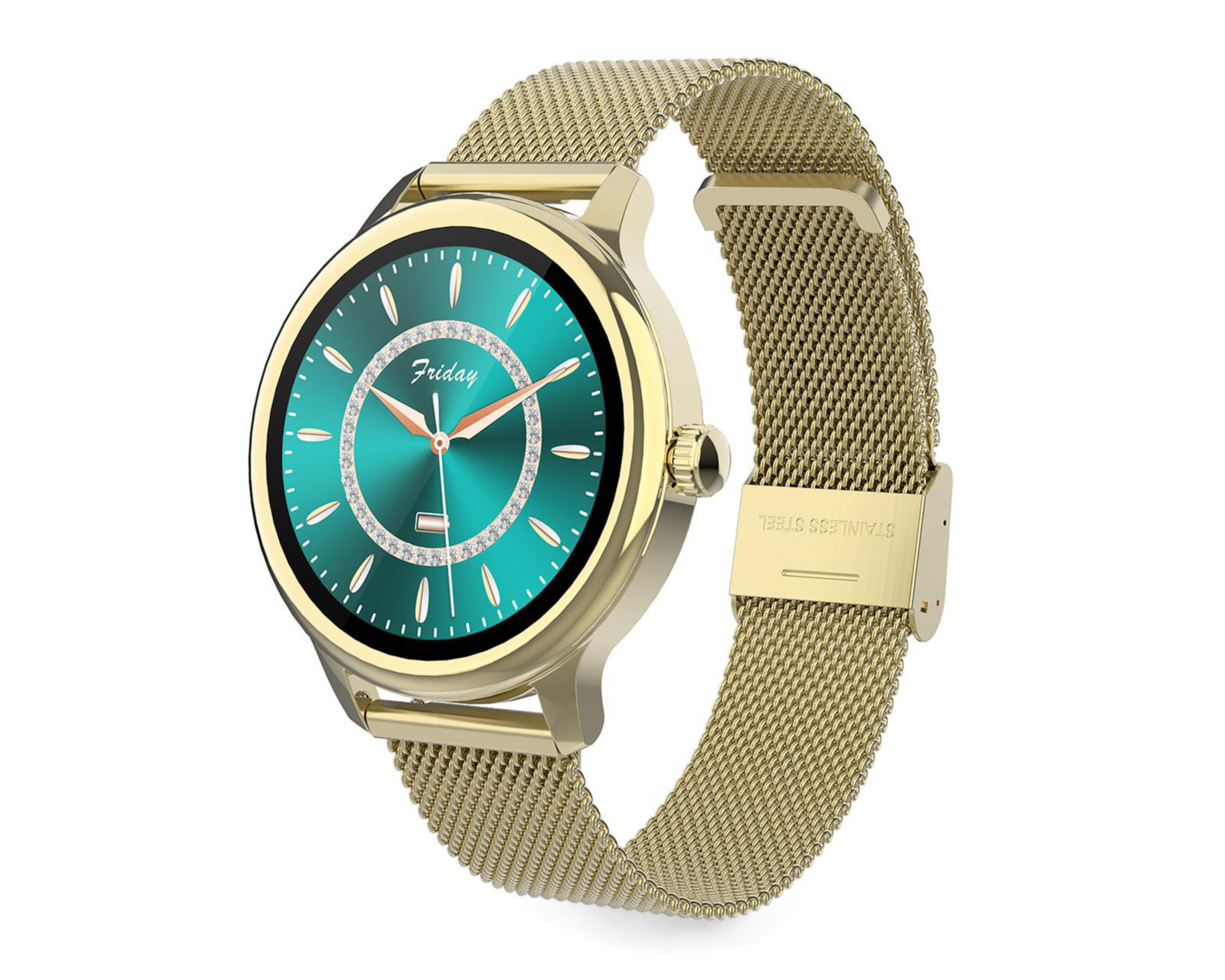 Foto 2 | Smartwatch EVL SW150 Resistente a Salpicaduras Oro