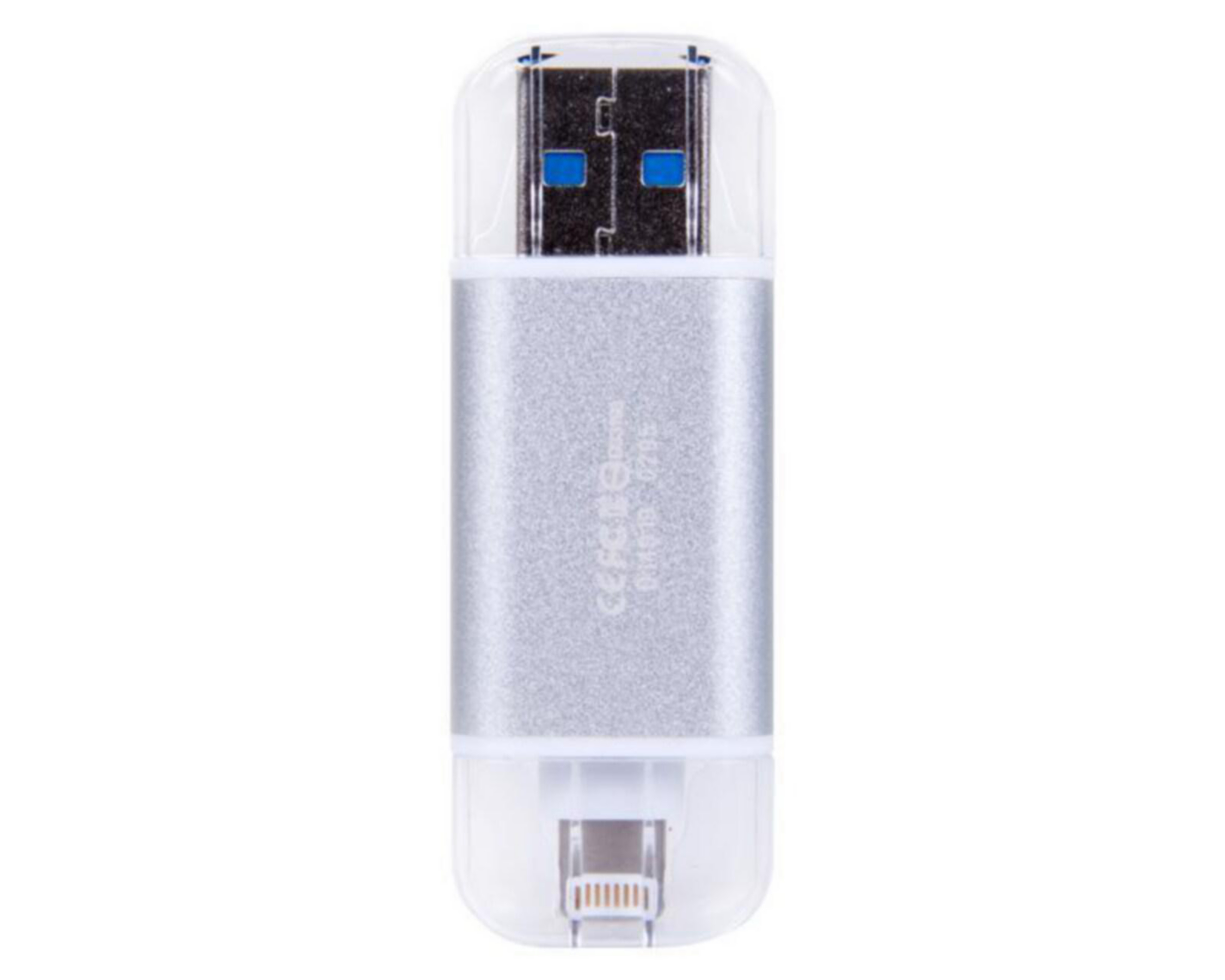 Foto 2 pulgar | Memoria Lightning/USB Transcend 32 GB Plateada