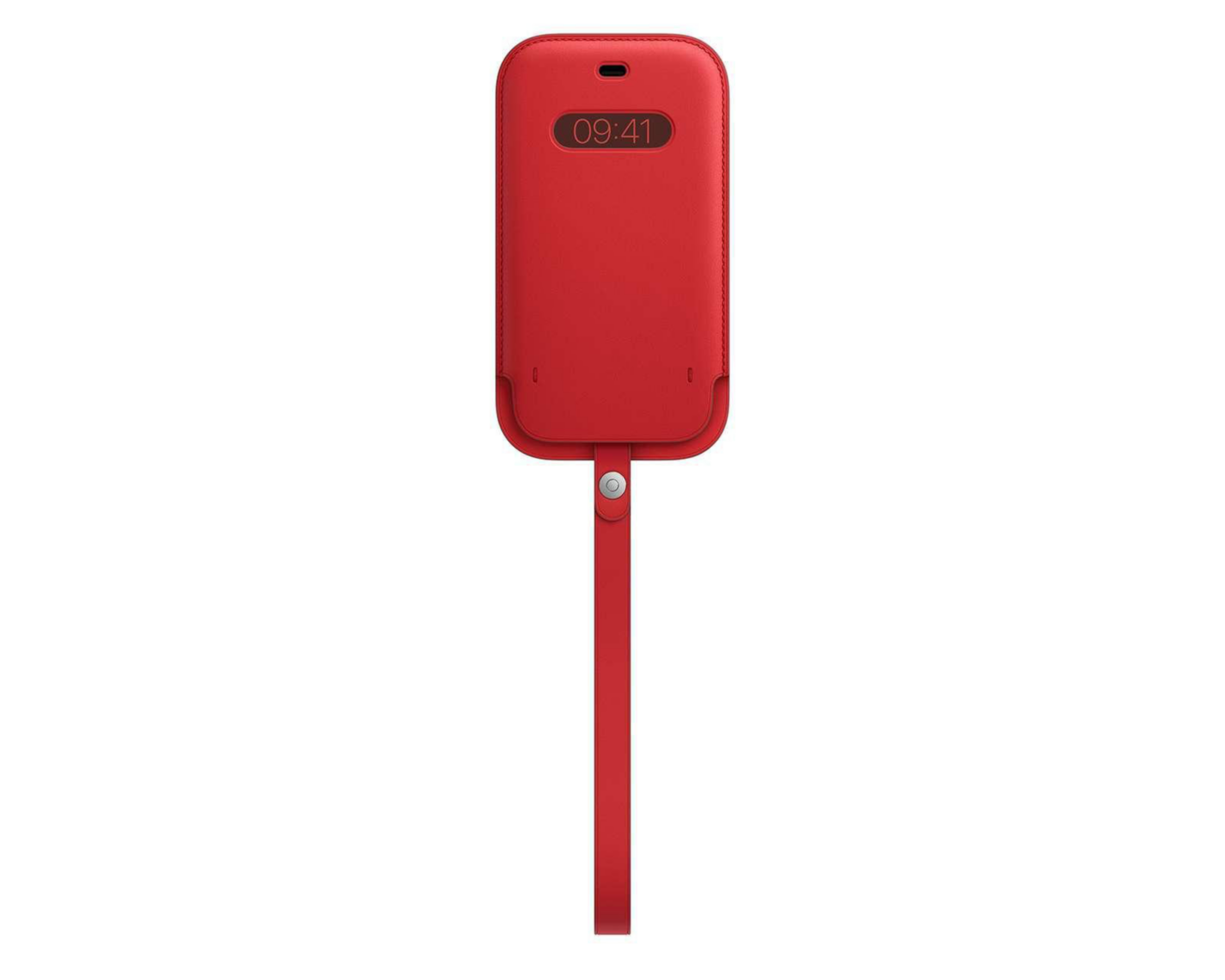 Foto 2 pulgar | Funda de Piel tipo Bolsillo con MagSafe para iPhone 12 y 12 Pro Rojo