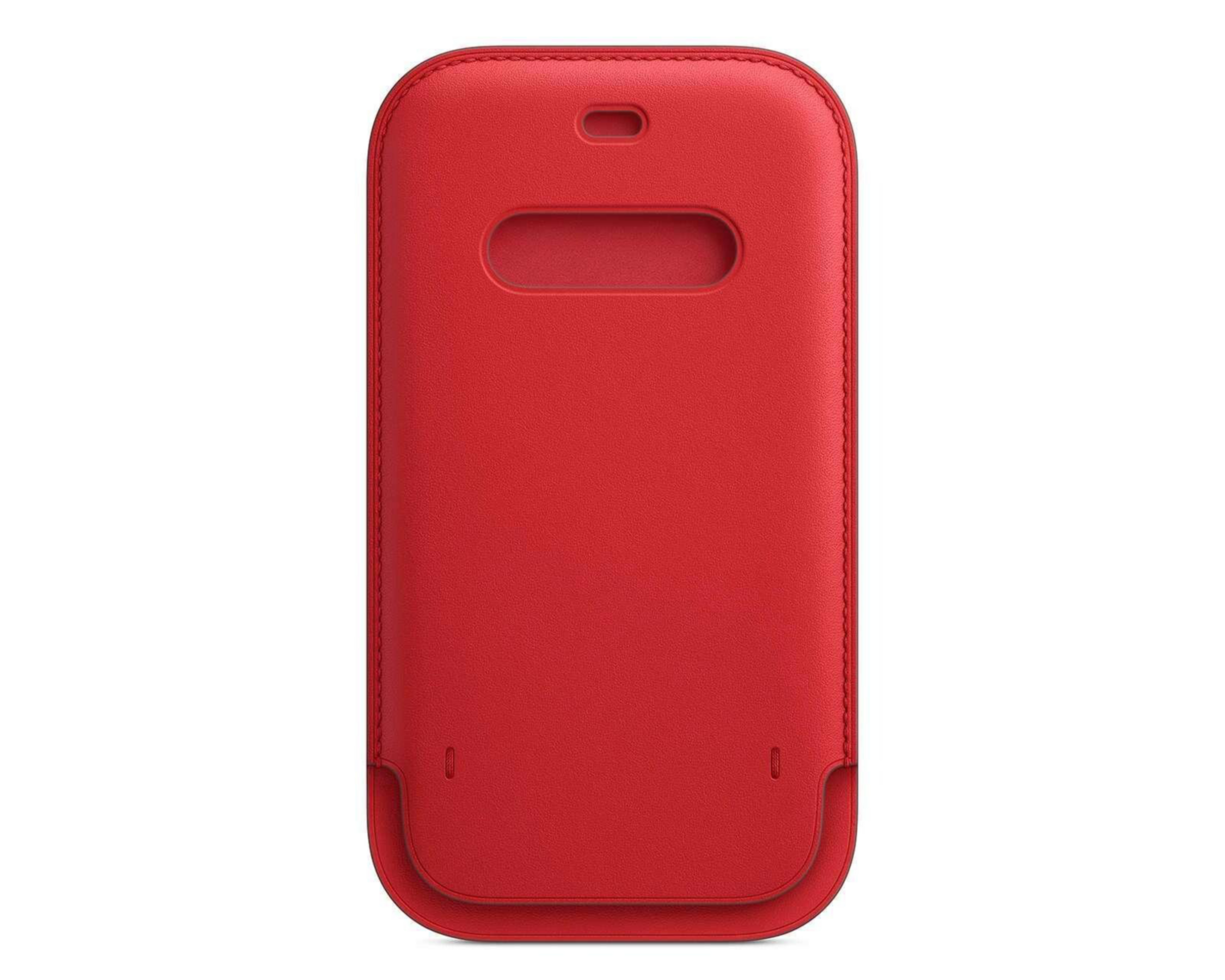 Foto 6 pulgar | Funda de Piel tipo Bolsillo con MagSafe para iPhone 12 y 12 Pro Rojo