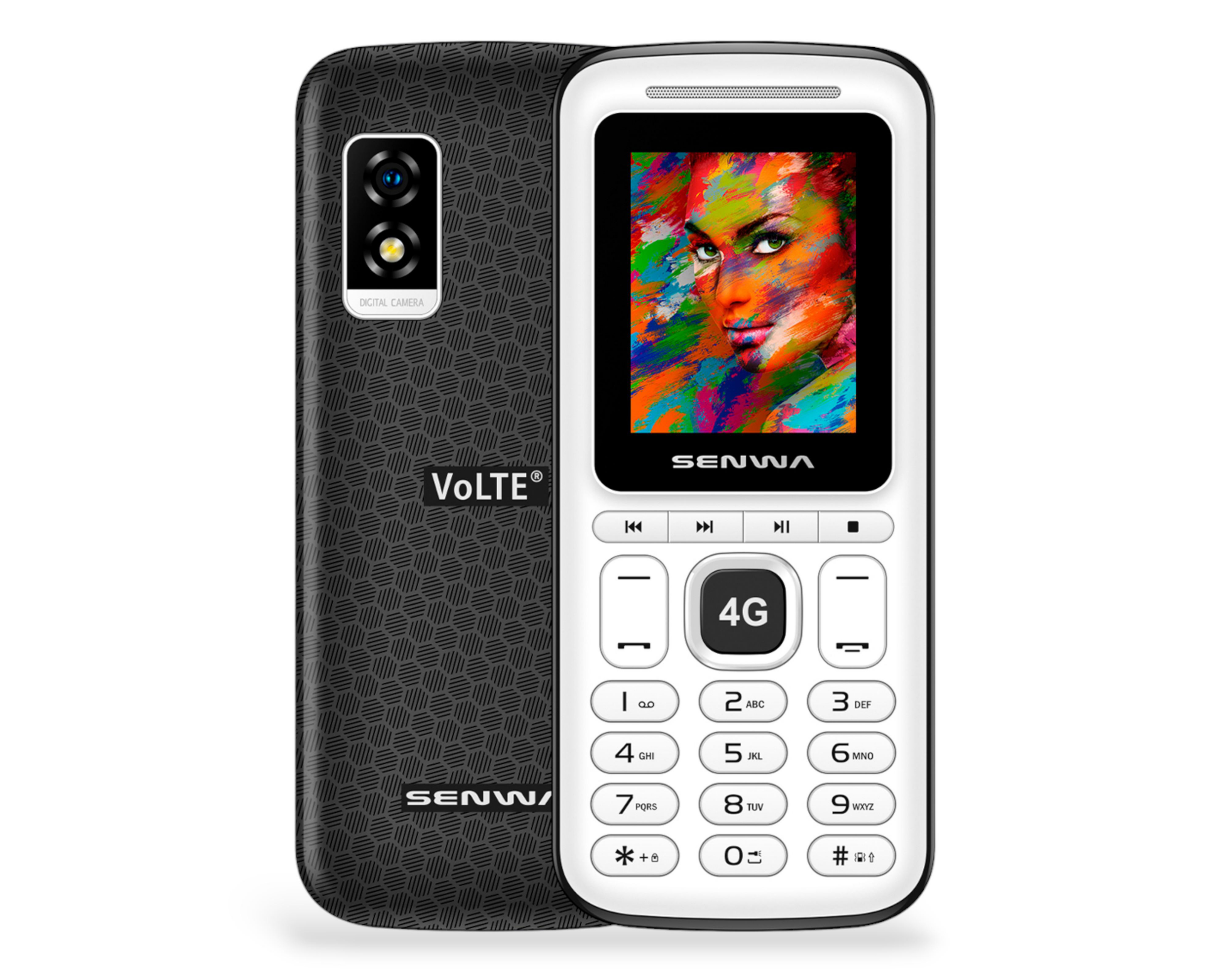 Foto 2 pulgar | Telcel Senwa Volte 128 MB Blanco y Negro