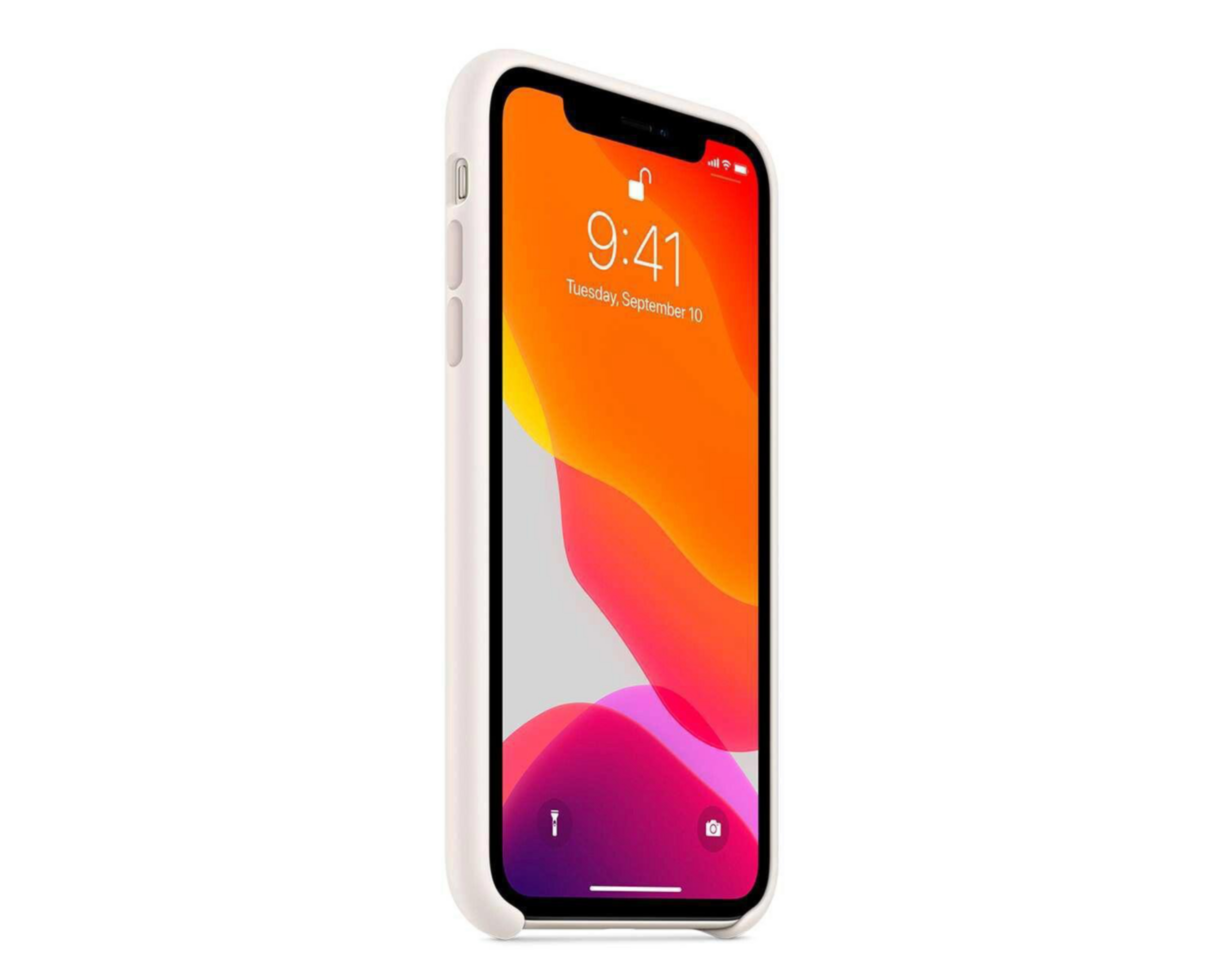 Foto 4 pulgar | Funda de Silicón para iPhone 11 Blanco