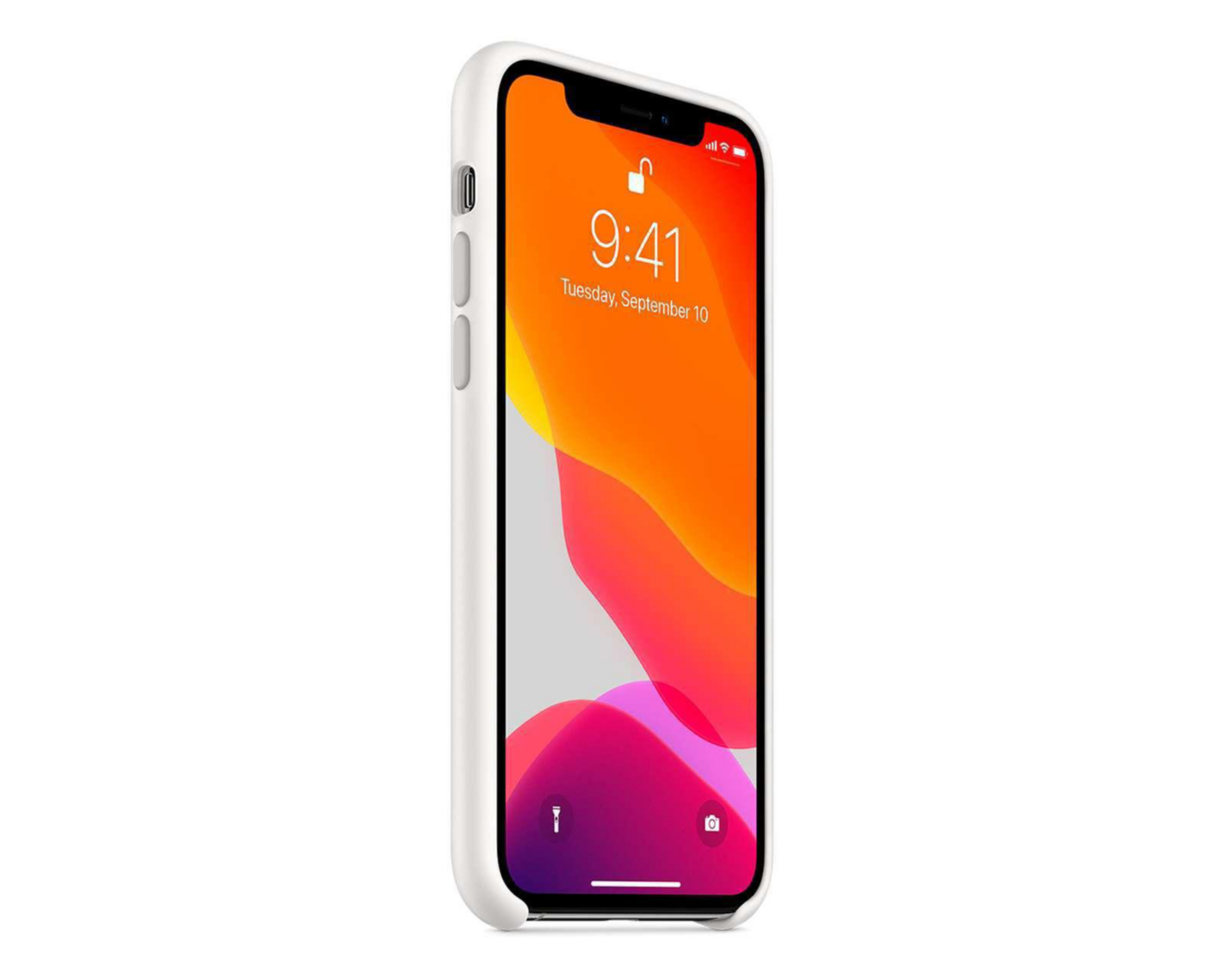 Foto 4 pulgar | Funda de Silicón para iPhone 11 Pro Blanco