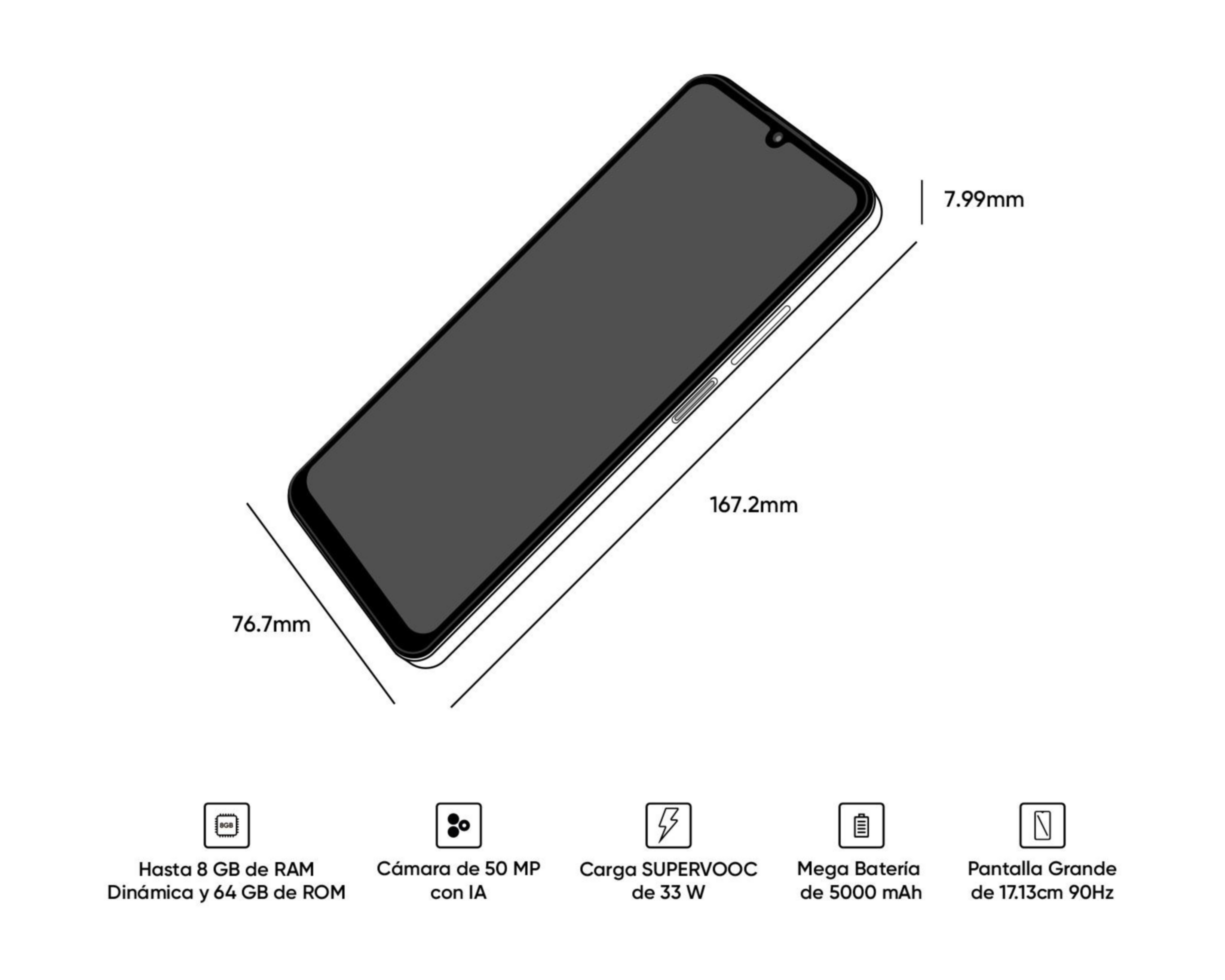 Foto 9 pulgar | Celular Realme Desbloqueado C51 128 GB Negro