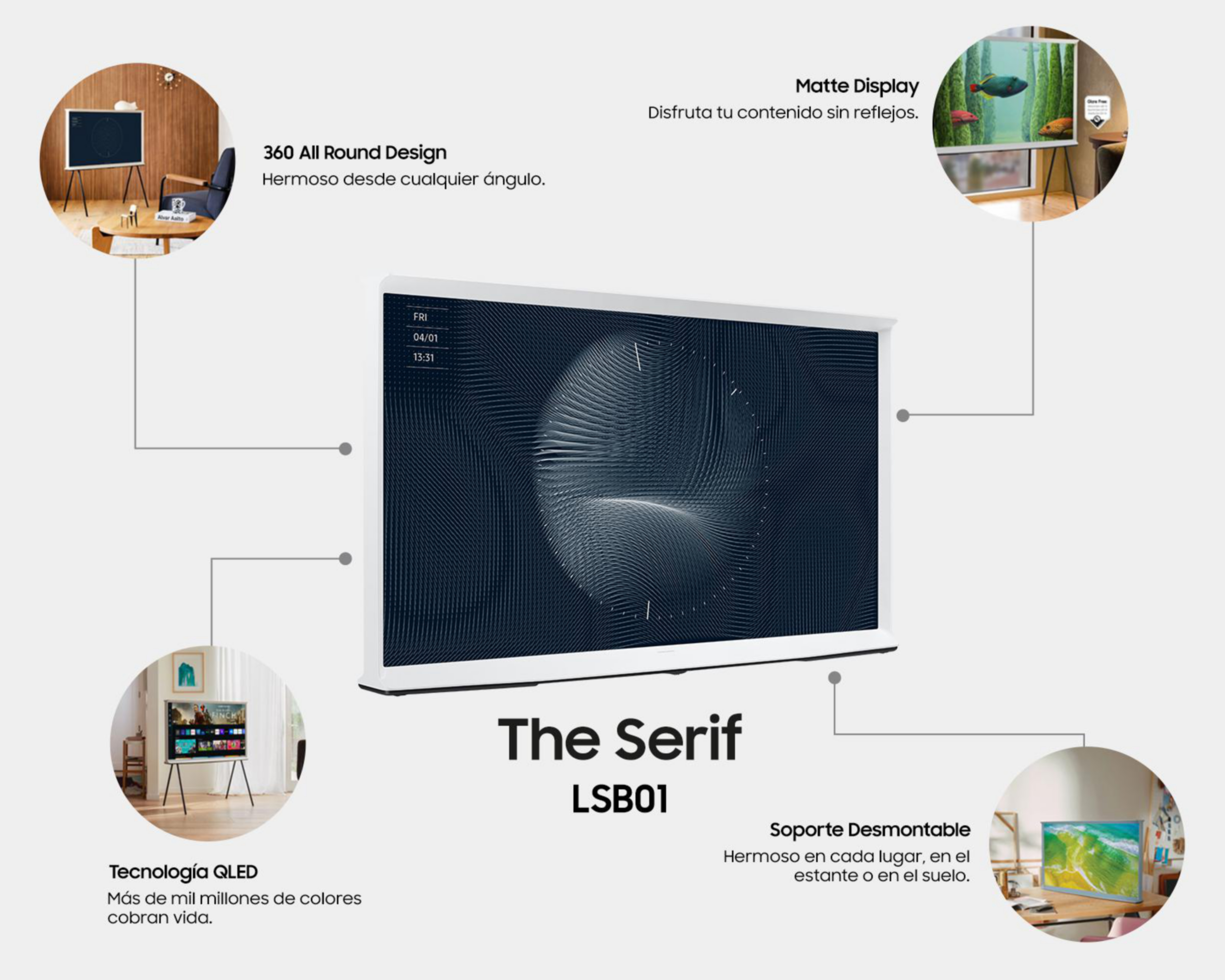 Foto 10 pulgar | Pantalla QLED Samsung 43" Ultra HD 4K Smart TV The Serif