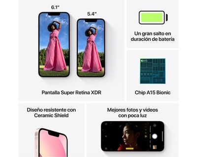 Foto 5 | Celular Apple iPhone 13 Desbloqueado 128 GB Rosa