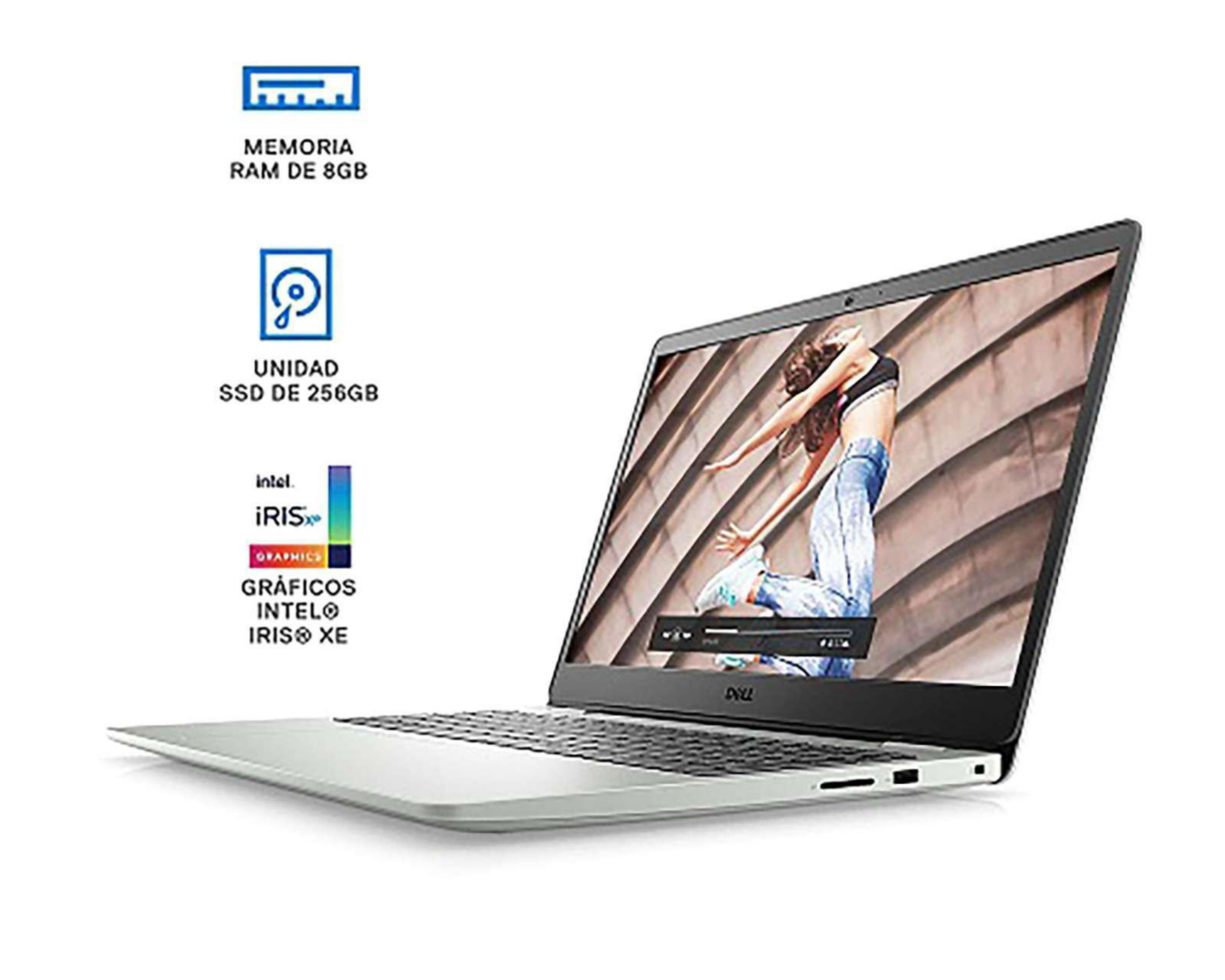 Foto 3 | Laptop Dell I3501-I78256WW10HS-5 15.6" Intel Core i7 8GB RAM 256 SSD Blanca
