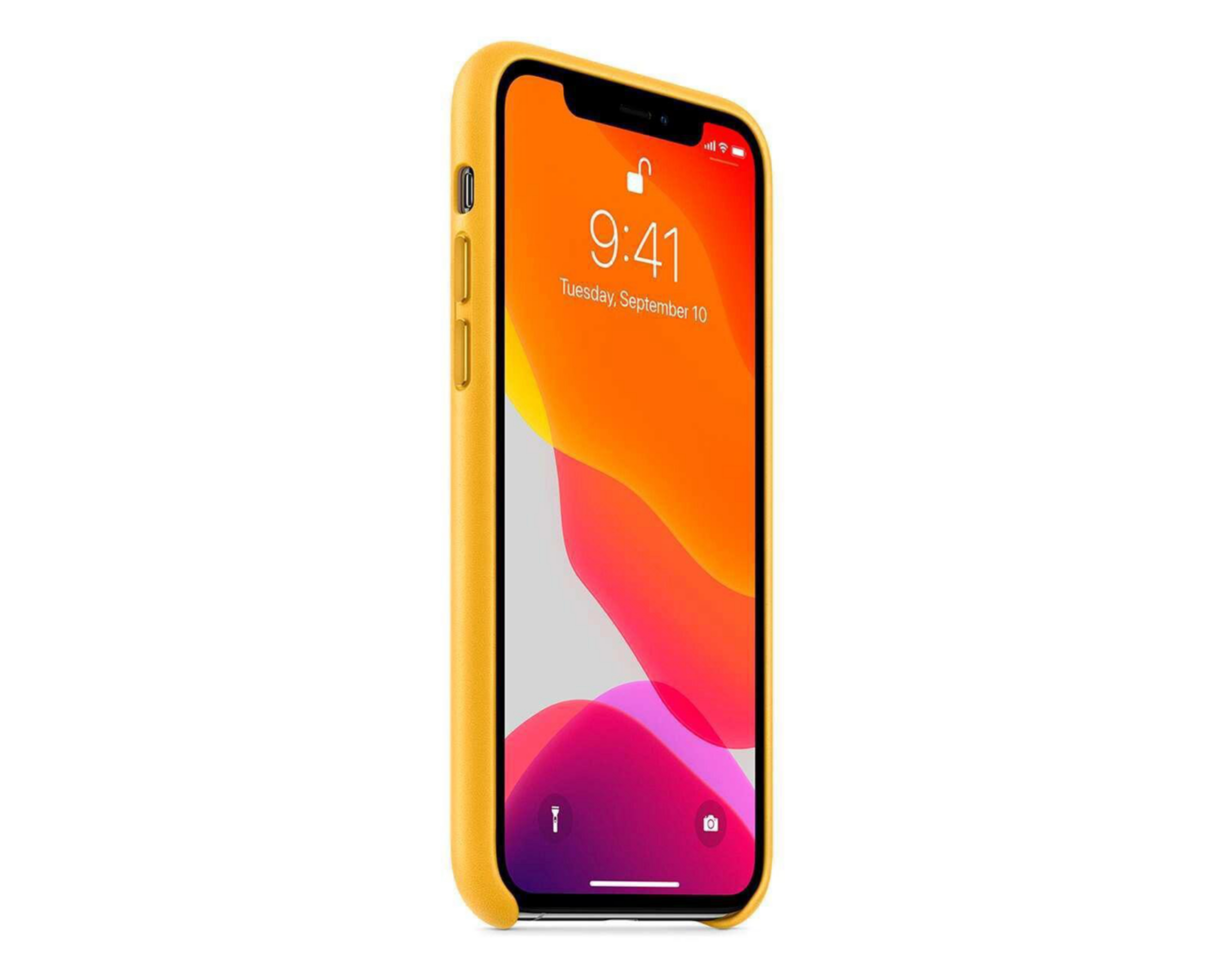 Foto 4 pulgar | Funda de Piel para iPhone 11 Pro Amarillo Cítrico