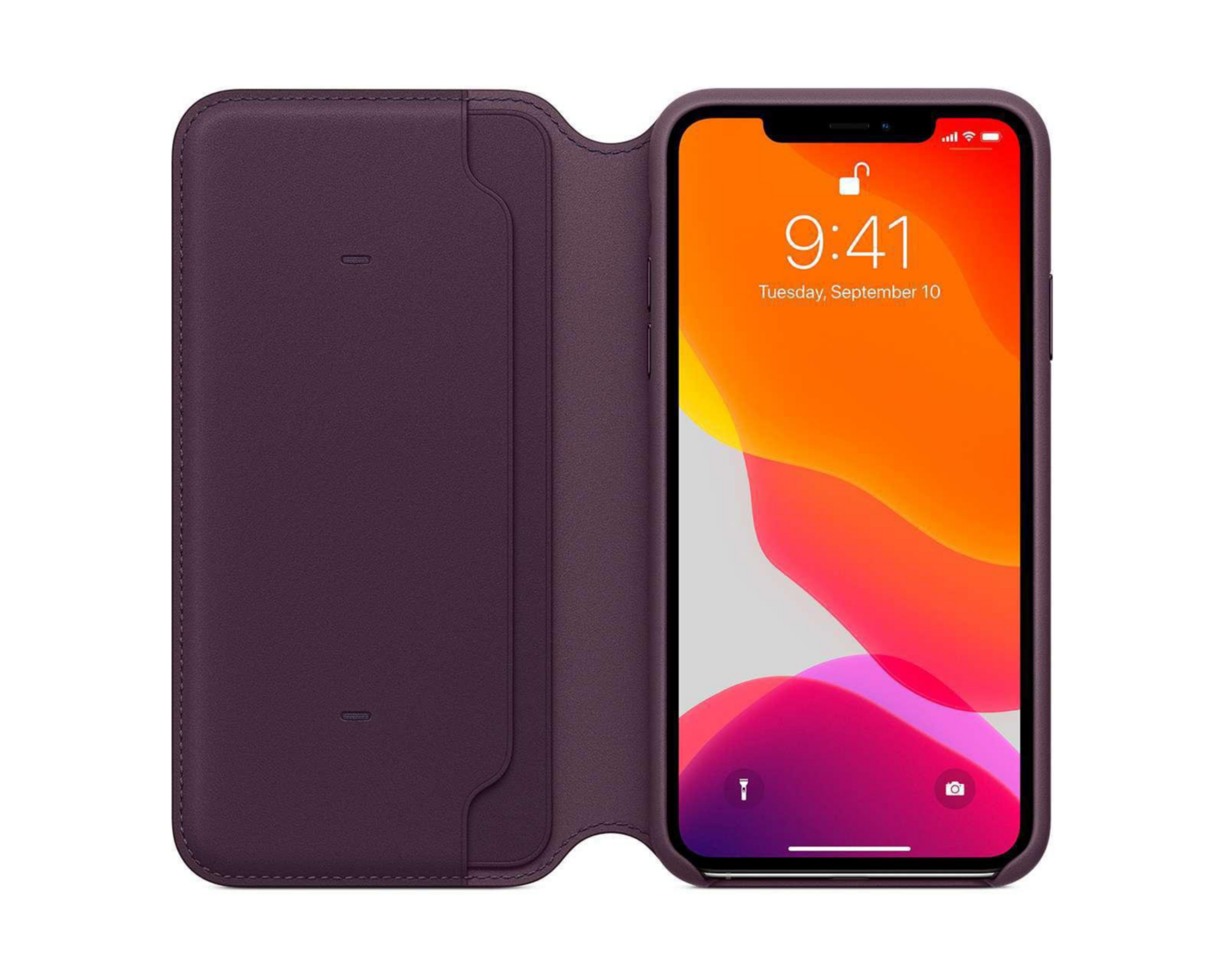 Foto 4 pulgar | Funda de Piel con Tapa para iPhone 11 Pro Max