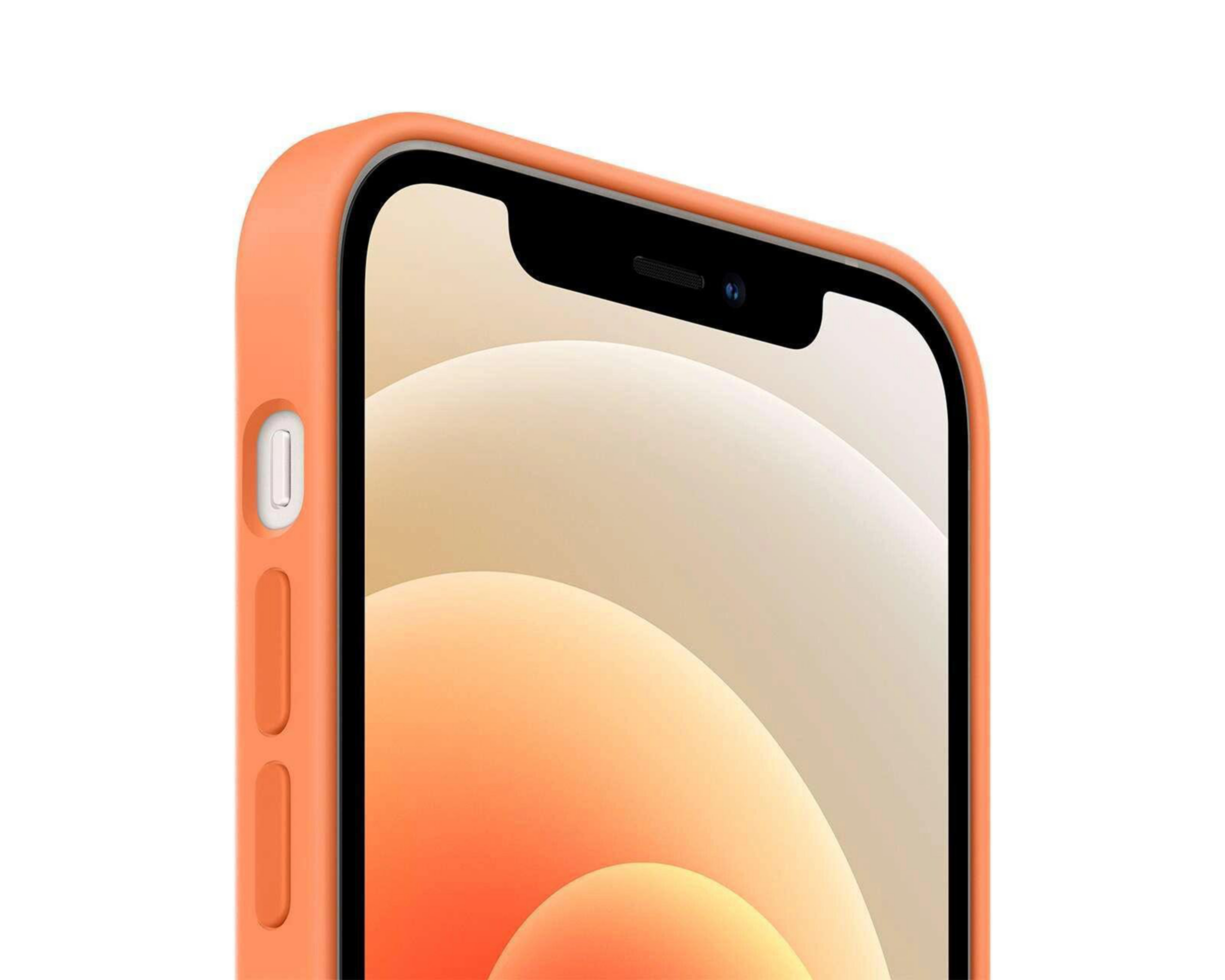 Foto 3 pulgar | Funda de Silicón con MagSafe para iPhone 12 y 12 Pro Naranja