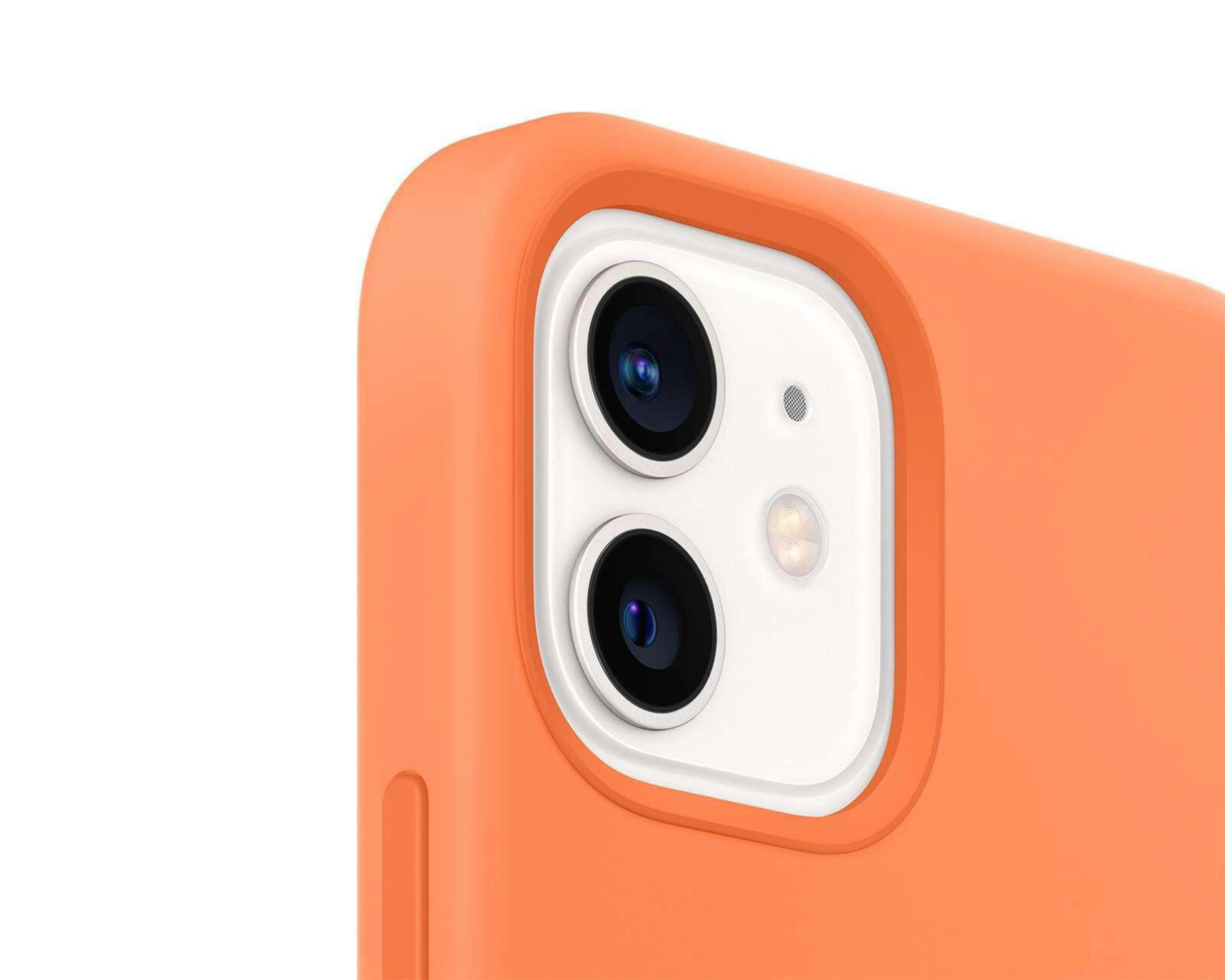 Foto 4 pulgar | Funda de Silicón con MagSafe para iPhone 12 y 12 Pro Naranja