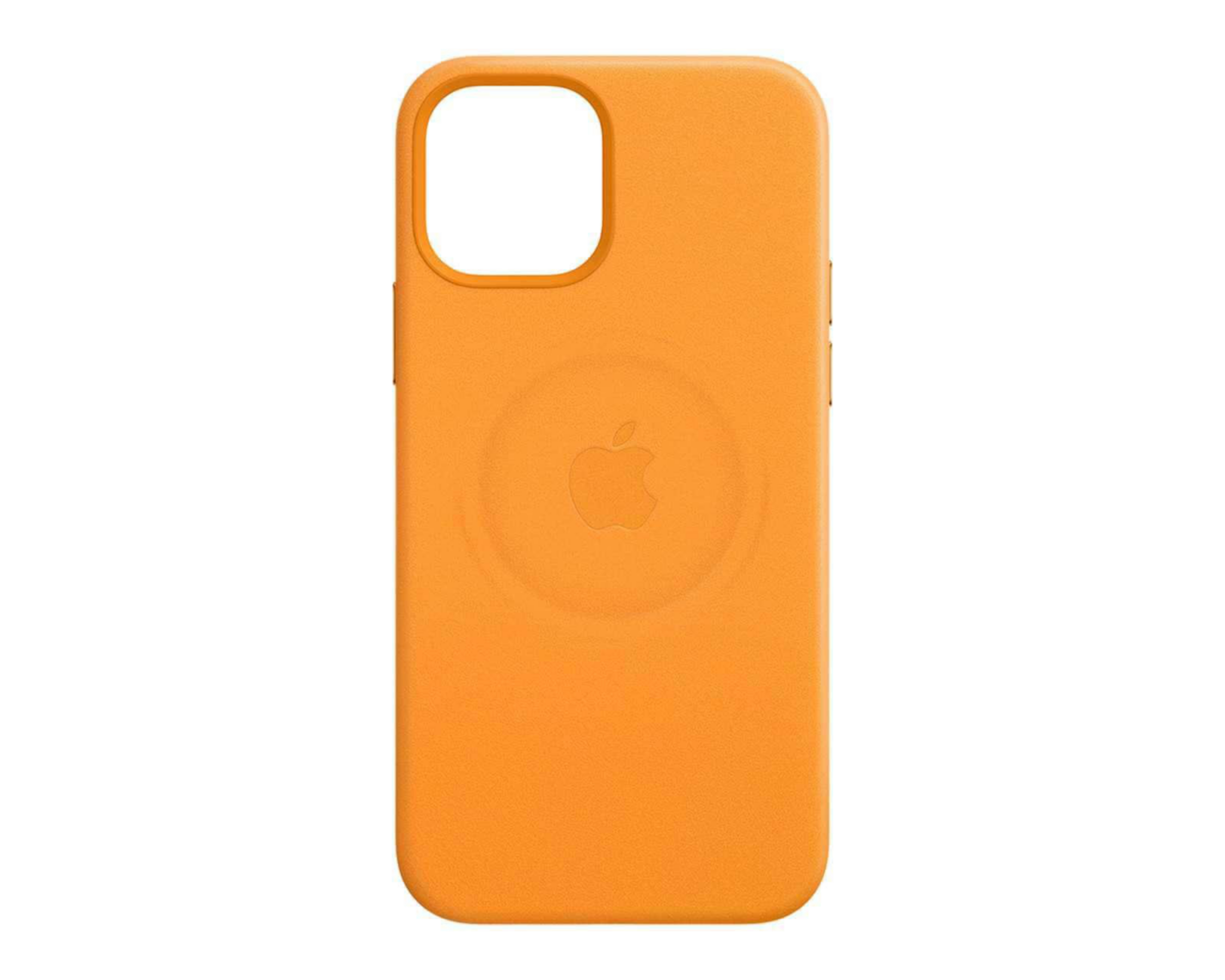 Foto 3 pulgar | Funda de Piel con MagSafe para iPhone 12 y 12 Pro Naranja