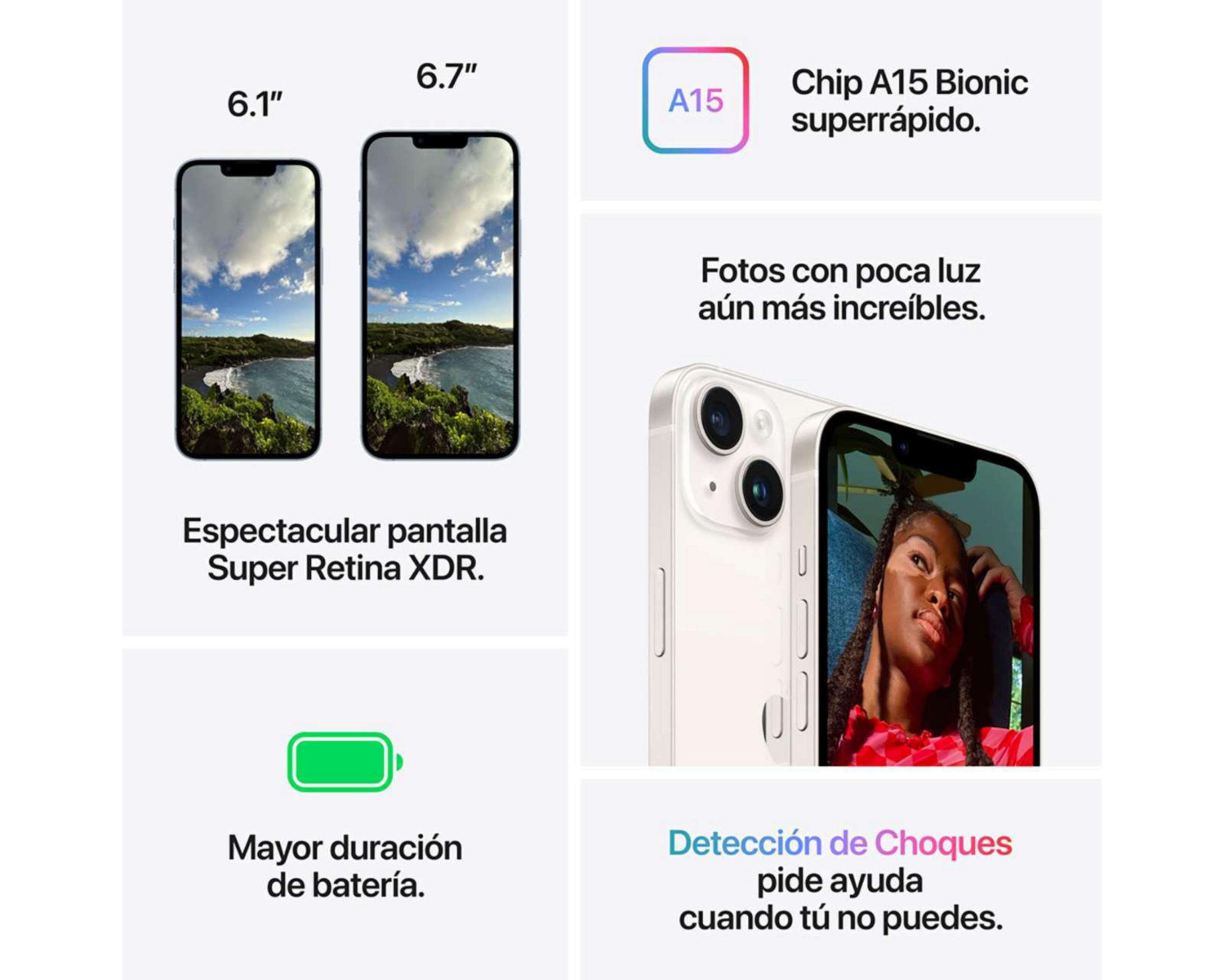 Foto 8 pulgar | Celular Apple iPhone 14 Desbloqueado 256 GB Azul