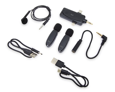Foto 1 | Kit de Micrófonos Inalámbricos EVL LM-AP003-2 Negro