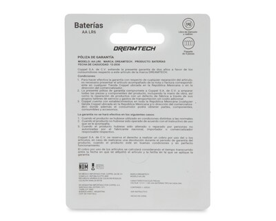 Foto 2 | Baterías Alcalinas Dreamtech AA 4 Piezas