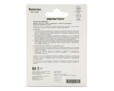 Foto 2 | Baterías Alcalinas Dreamtech AAA 4 Piezas
