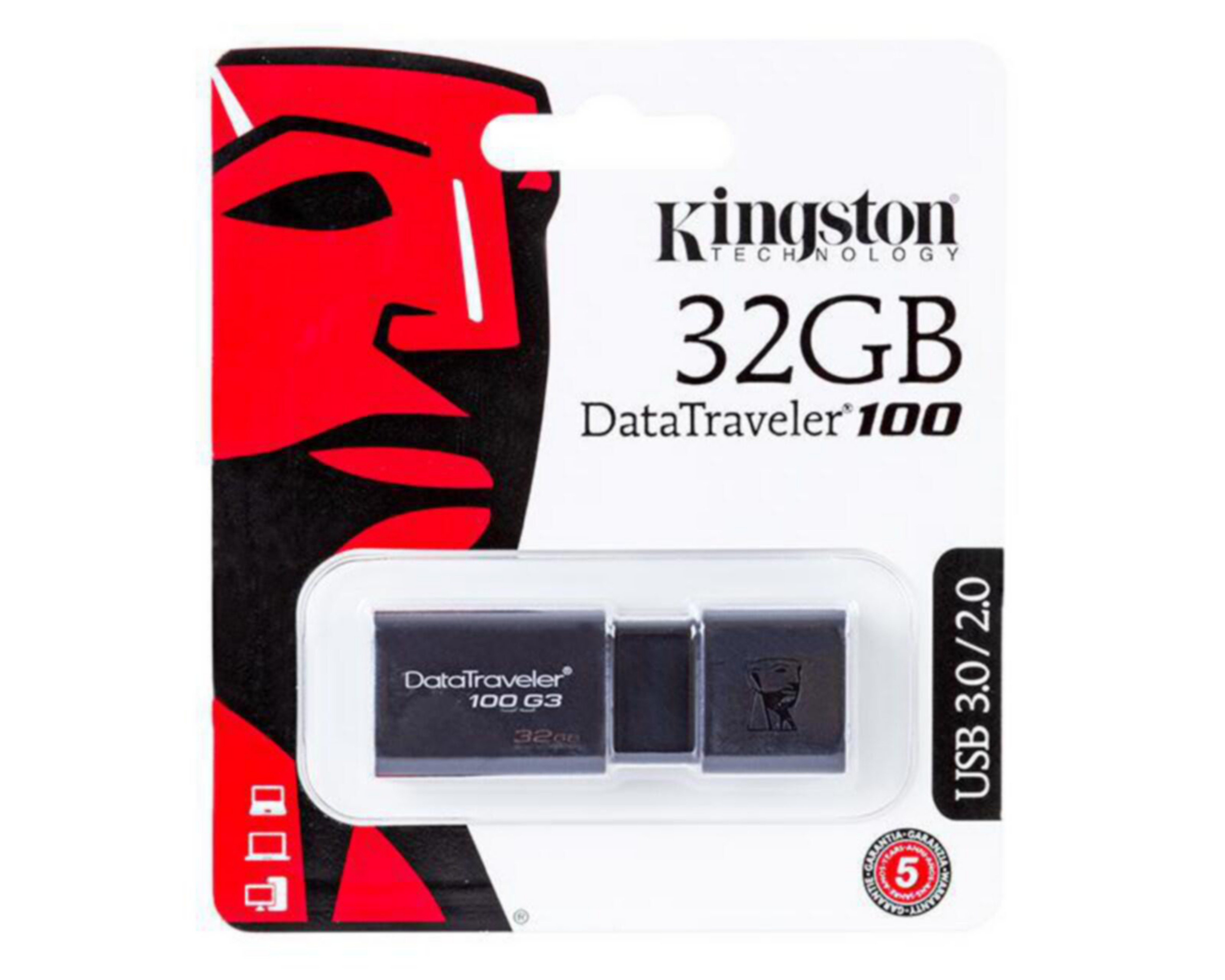 Foto 4 pulgar | Memoria USB Kingston 32 GB 3.0/2.0