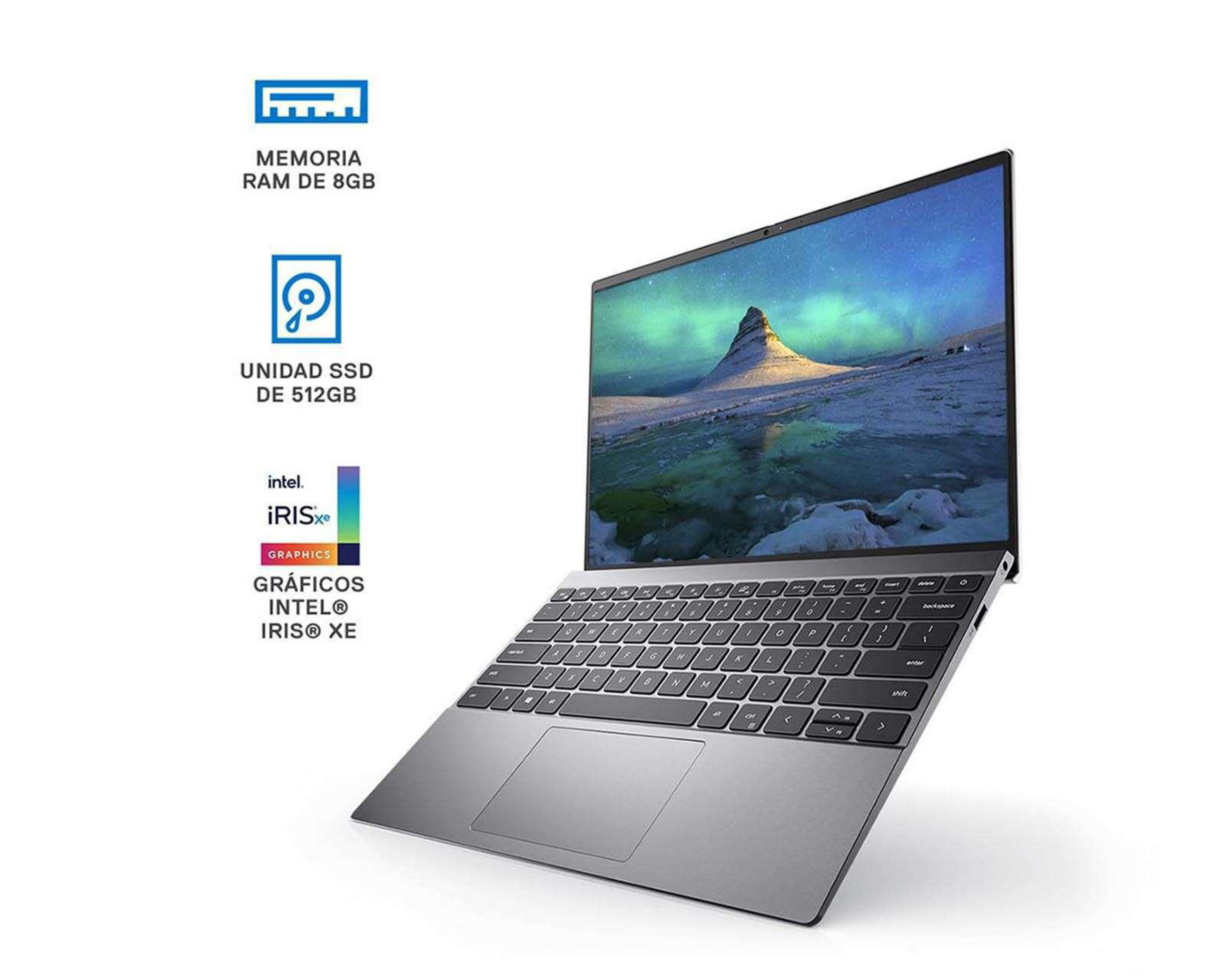 Foto 4 pulgar | Laptop Dell I5310-I7R8512SWNXHSC 13.3" Windows 11 Home Intel Core i7 8 GB RAM 512 GB SSD Plateada