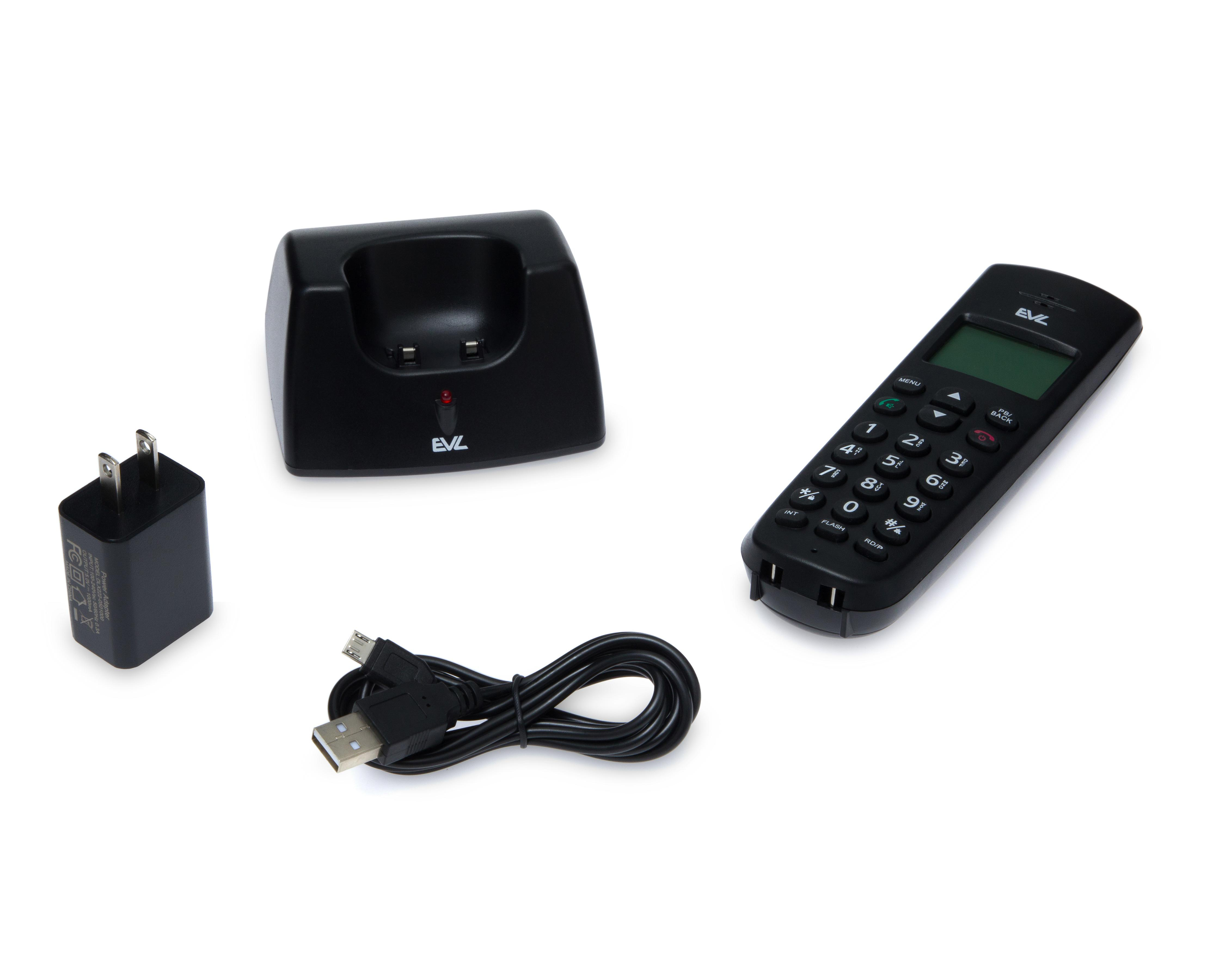 Foto 5 | Teléfono Inalámbrico EVL D601 Negro
