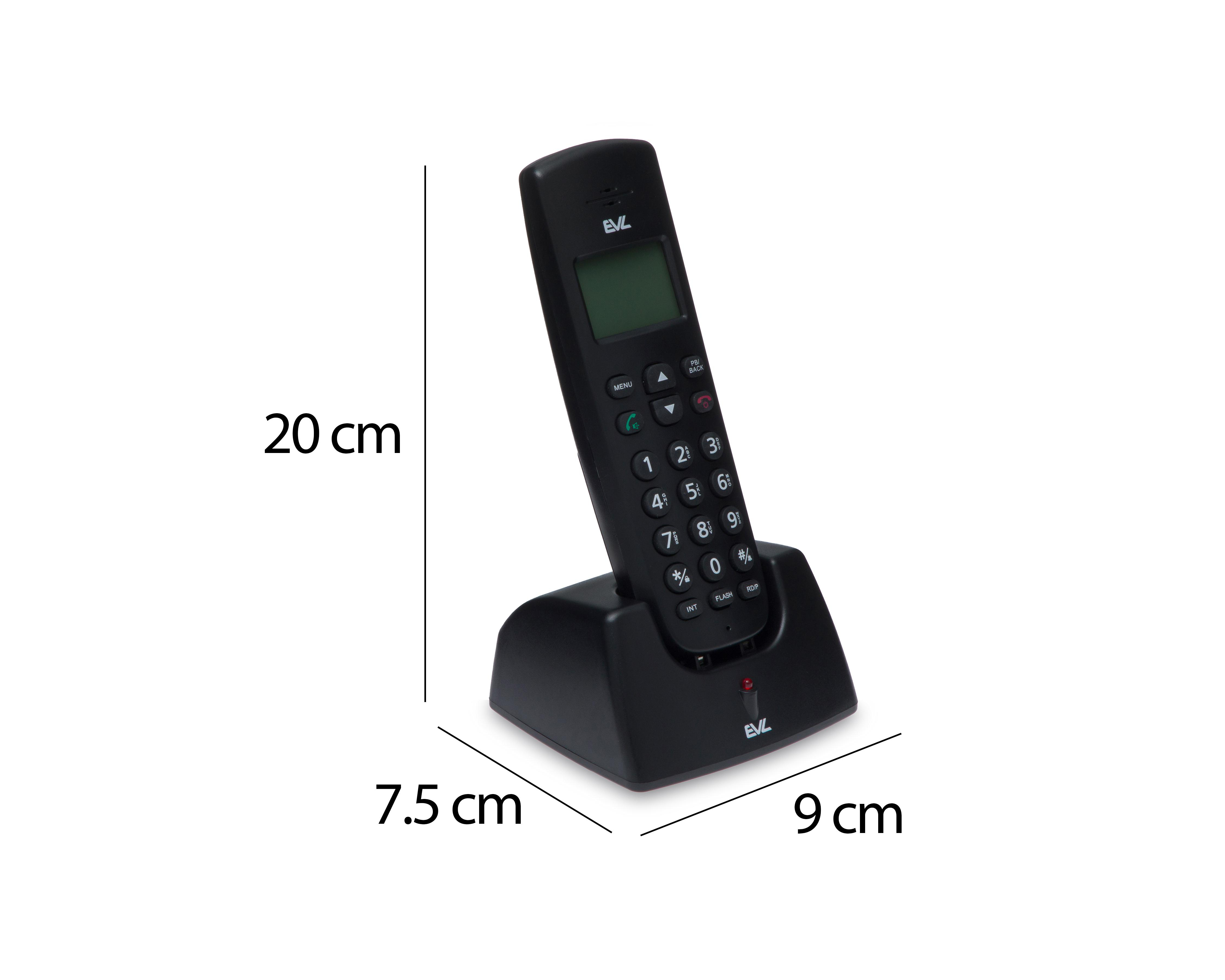 Foto 7 pulgar | Teléfono Inalámbrico EVL D601 Negro