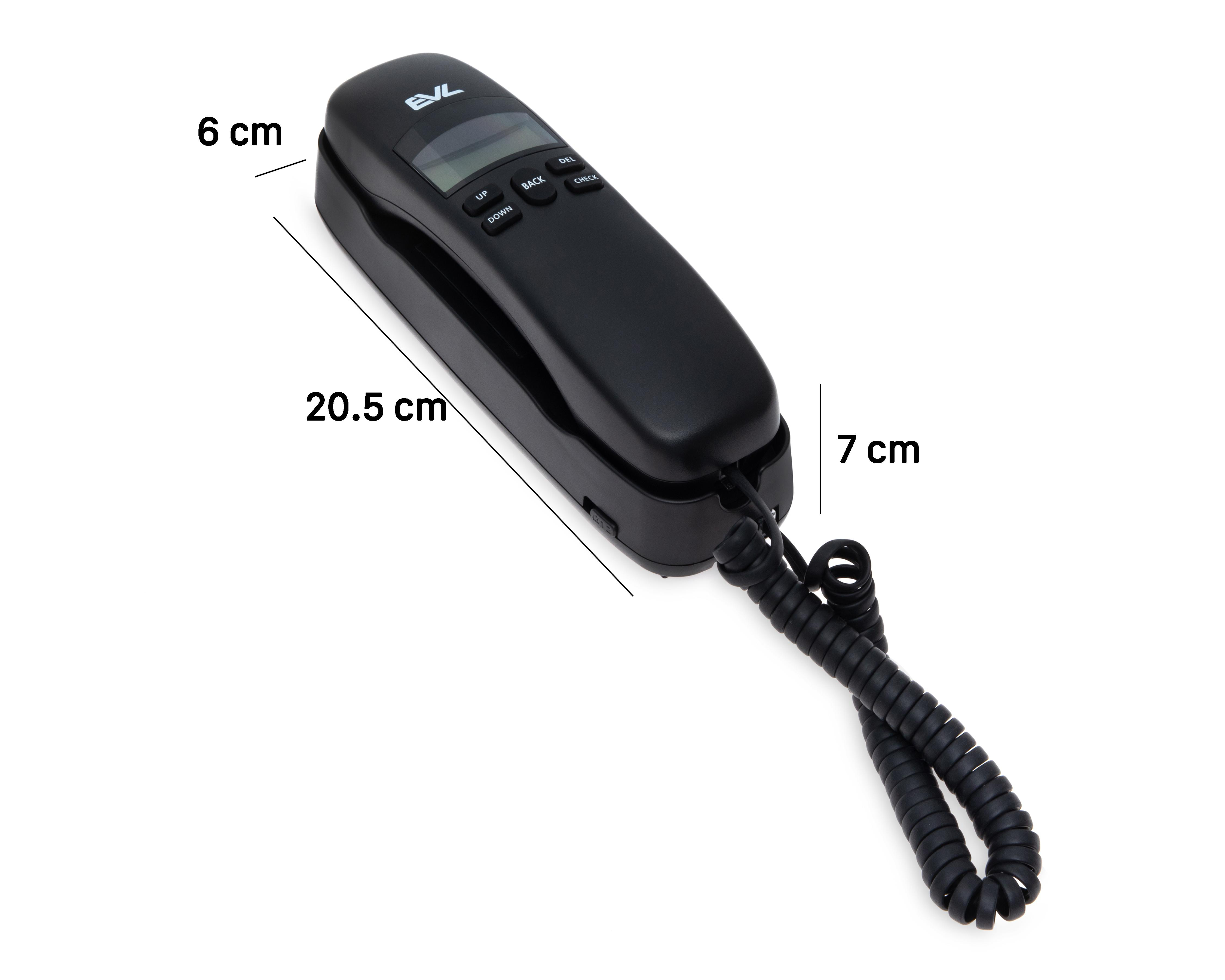 Foto 5 | Teléfono Alámbrico EVL C13 Negro