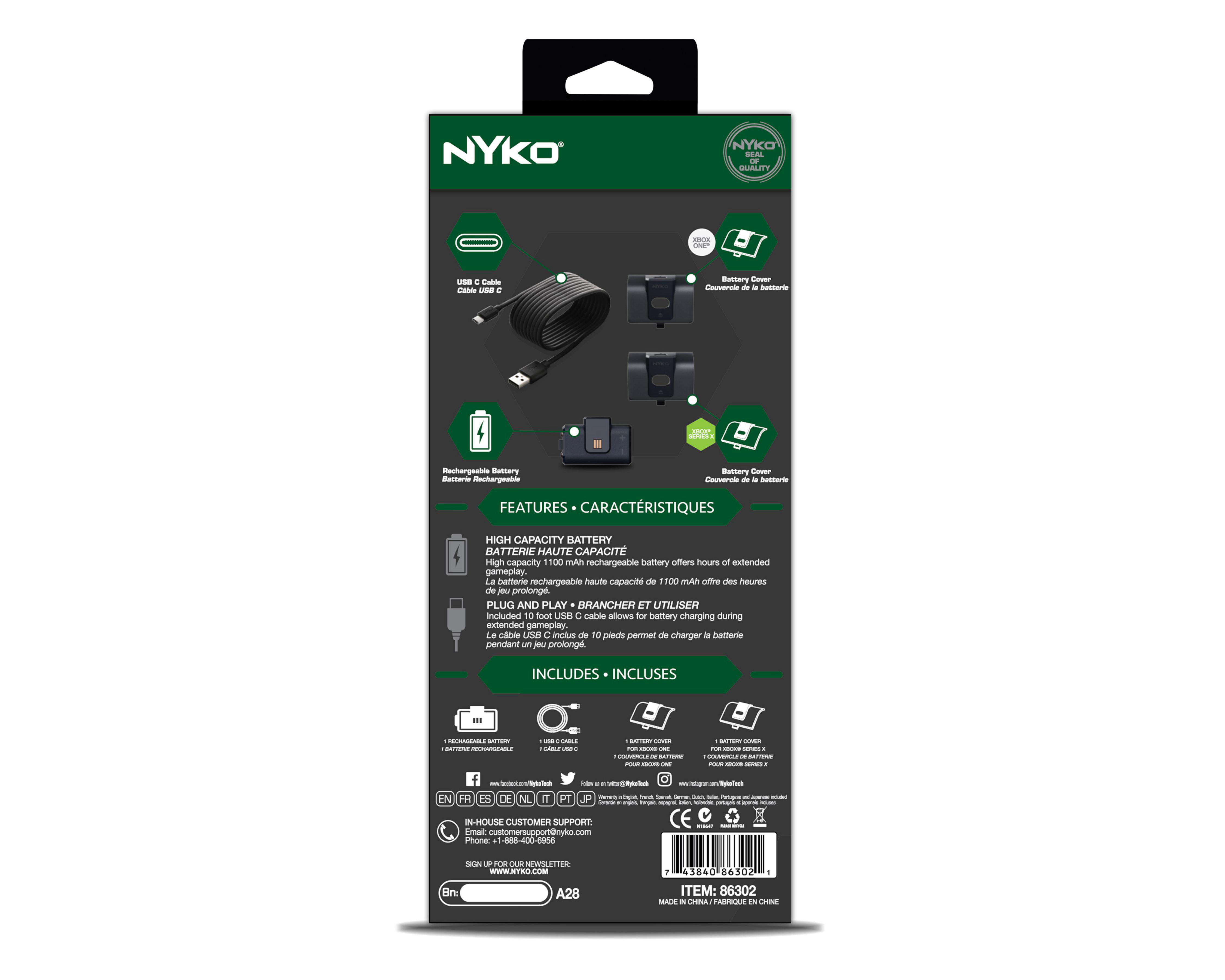 Foto 6 pulgar | Kit de Carga para Control de Xbox One/Series X Nyko