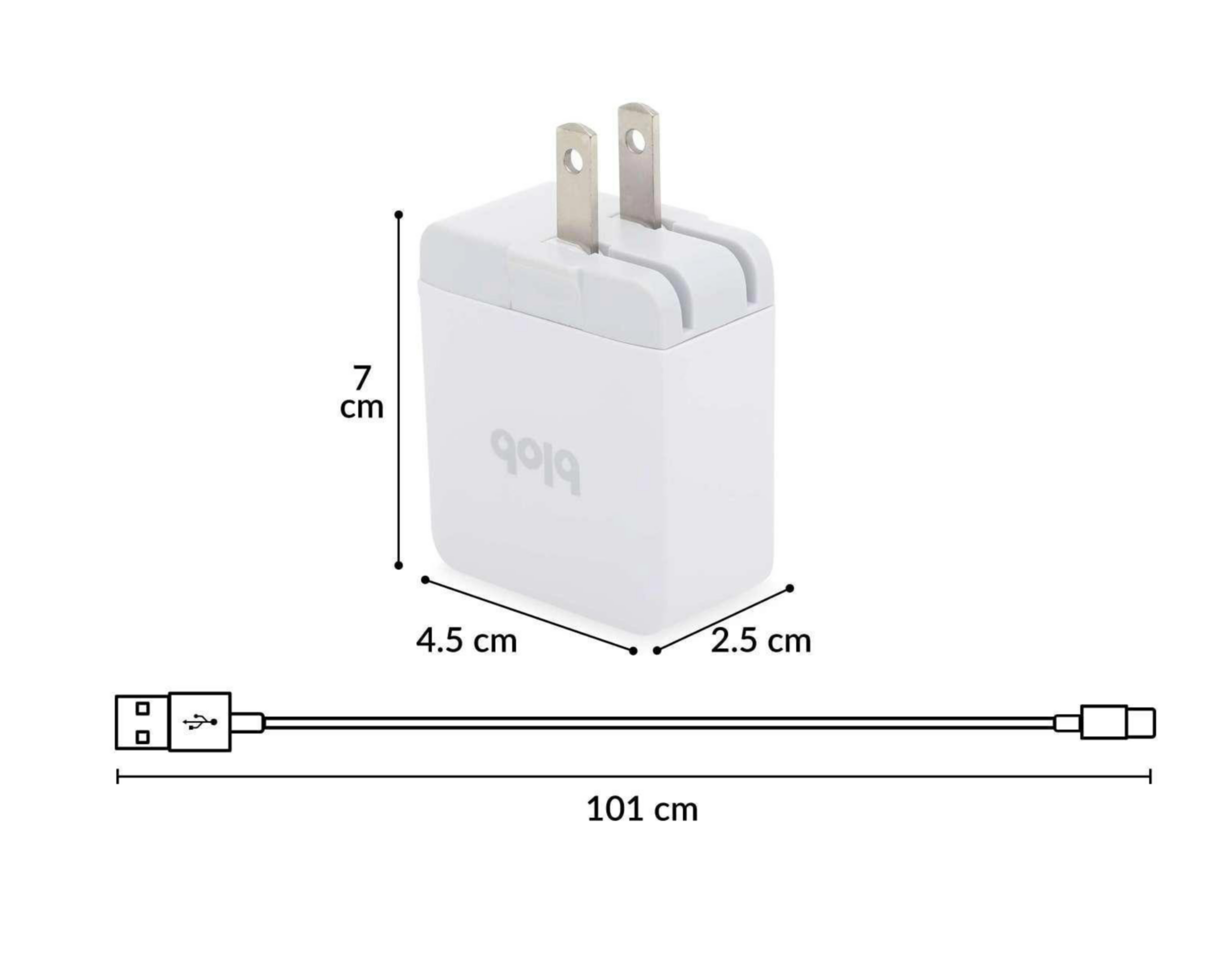 Foto 6 pulgar | Cargador Blob USB a Micro USB de 15 W