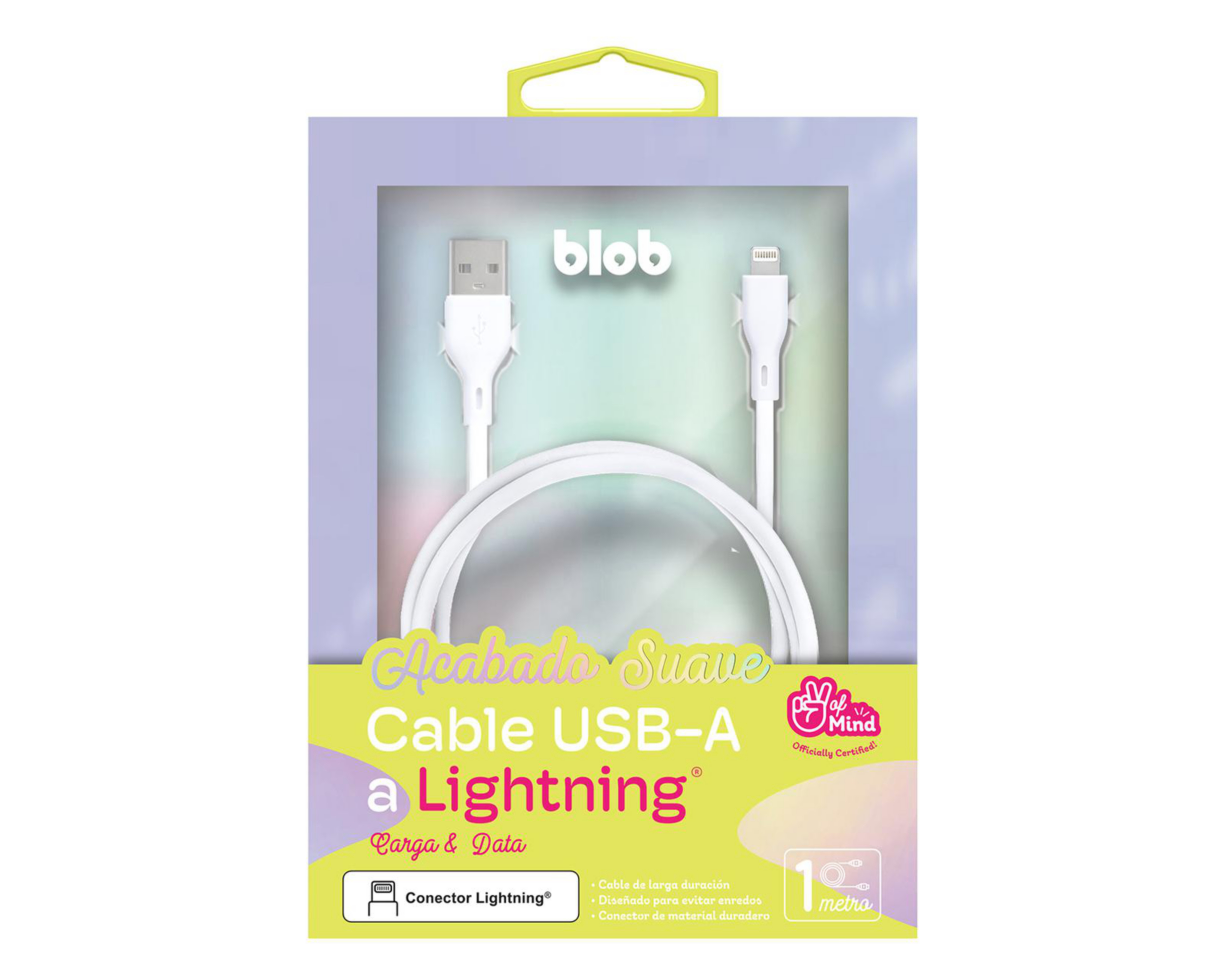 Foto 3 pulgar | Cable Blob Tipo Lightning - USB-A de 1 Metro