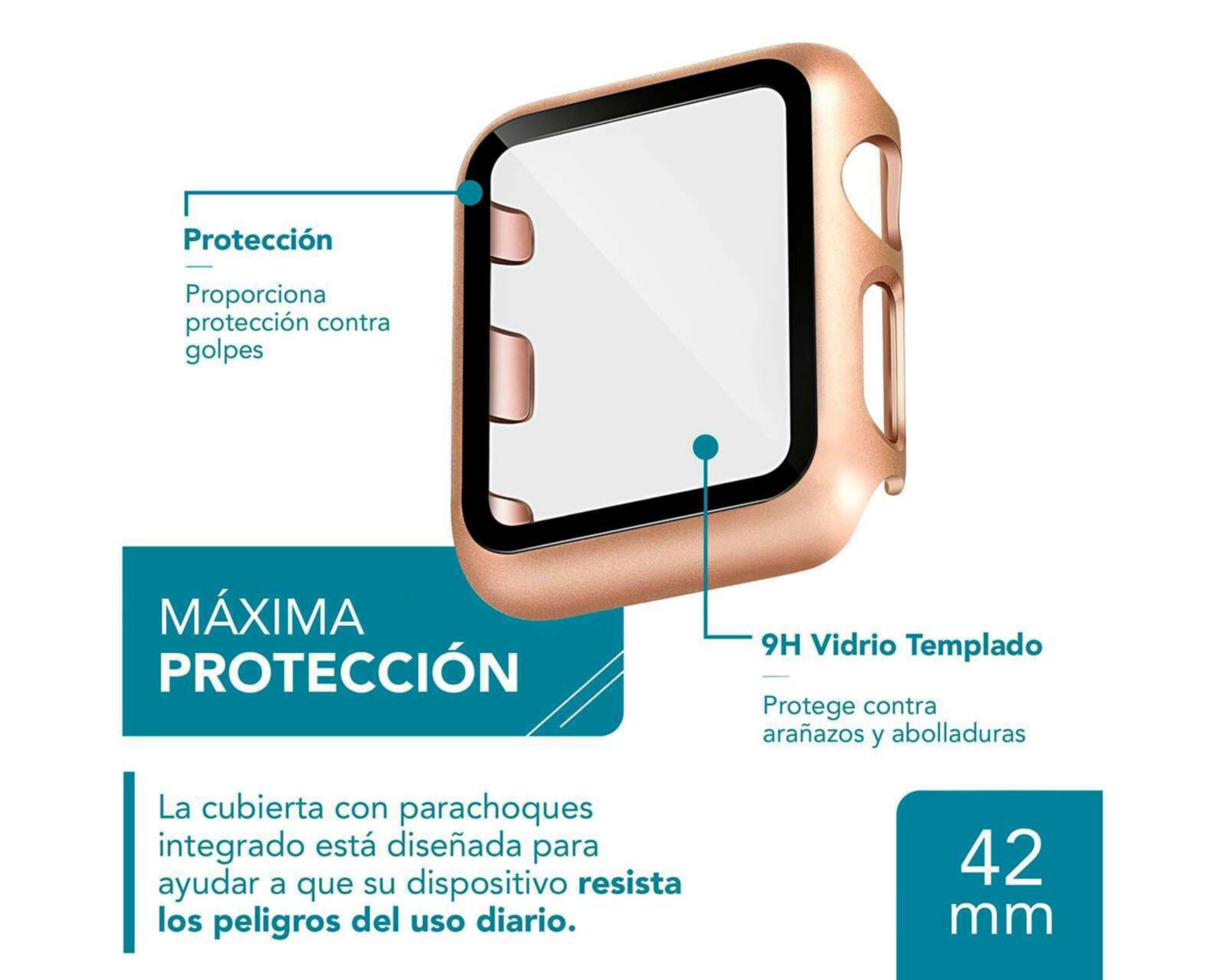 Foto 3 pulgar | Protector de Pantalla Whitit para Apple Watch de 42 mm