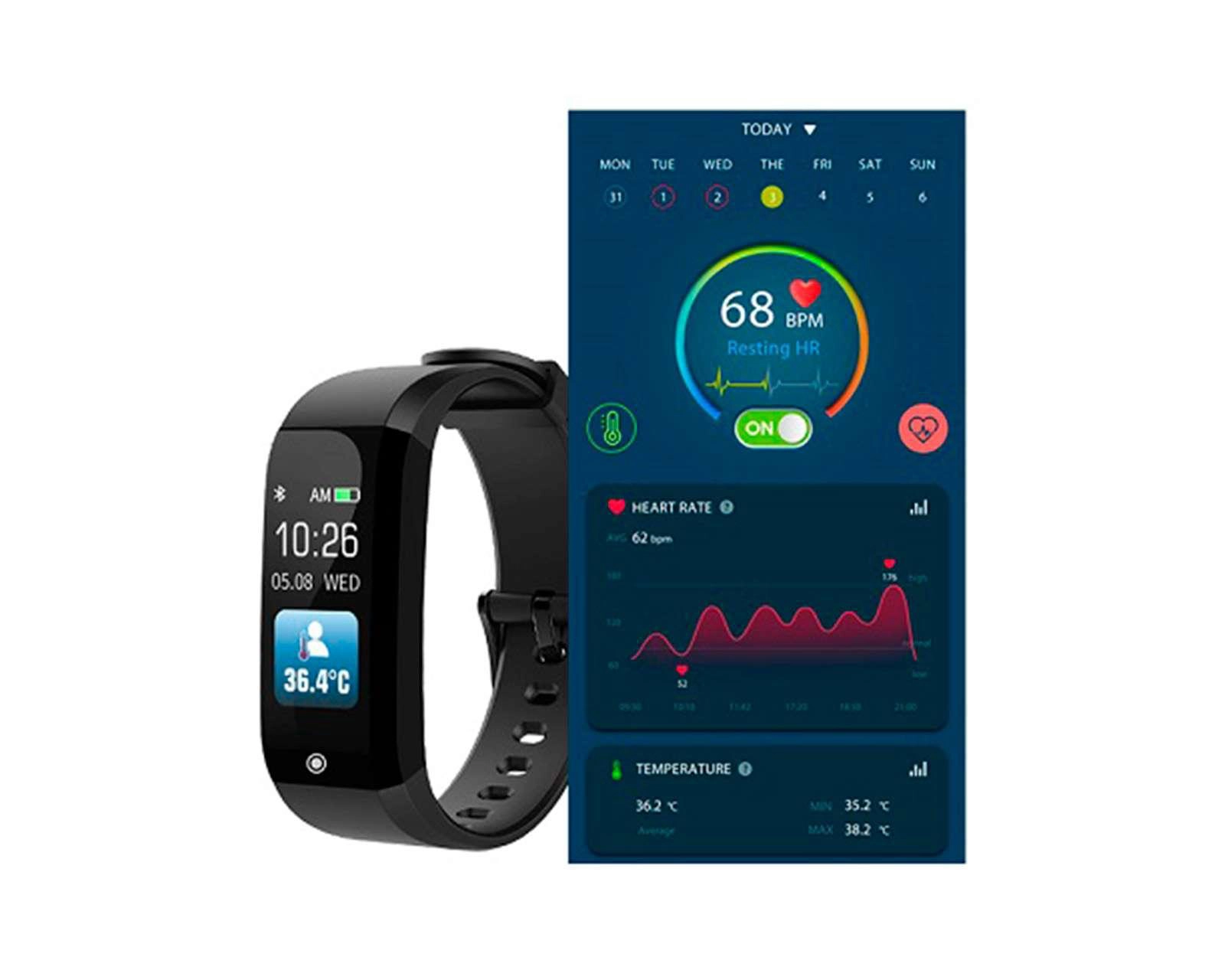 Foto 4 pulgar | Fitband Sportline Negro
