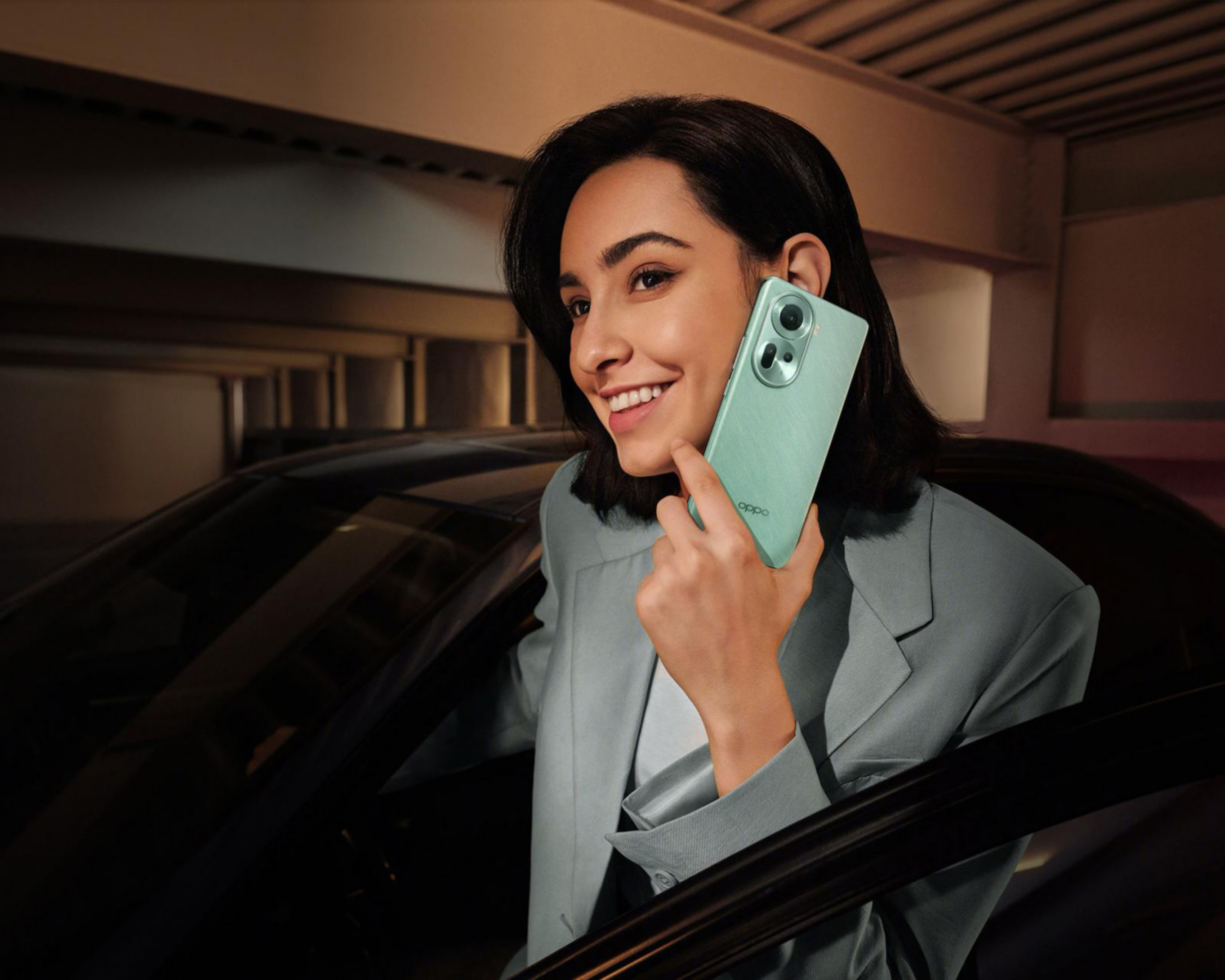Foto 9 pulgar | AT&T/Unefon OPPO Reno11 5G 256 GB Gris