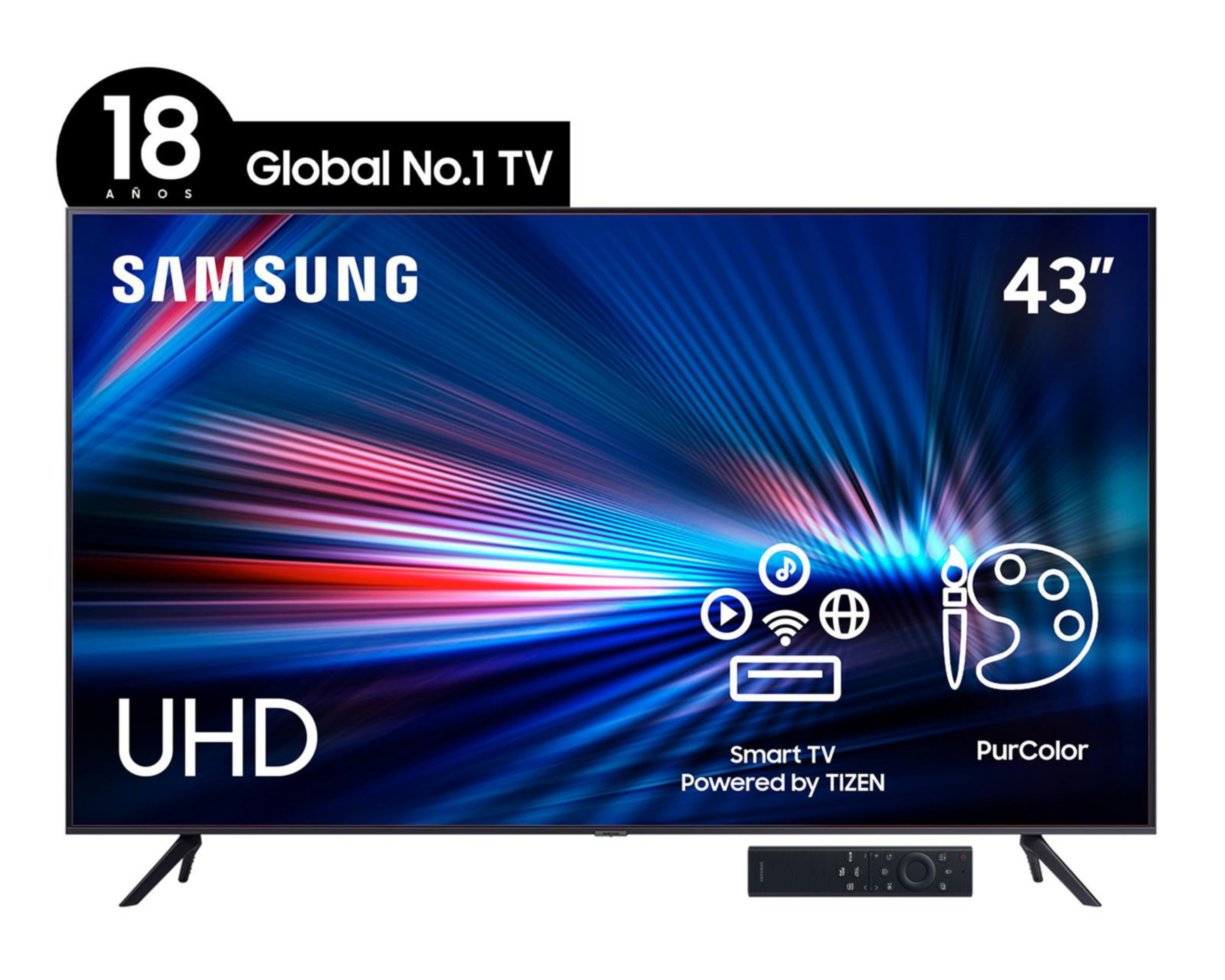 Foto 2 pulgar | Pantalla LED Samsung 43" Ultra HD 4K Smart TV UN43AU7000FXZX