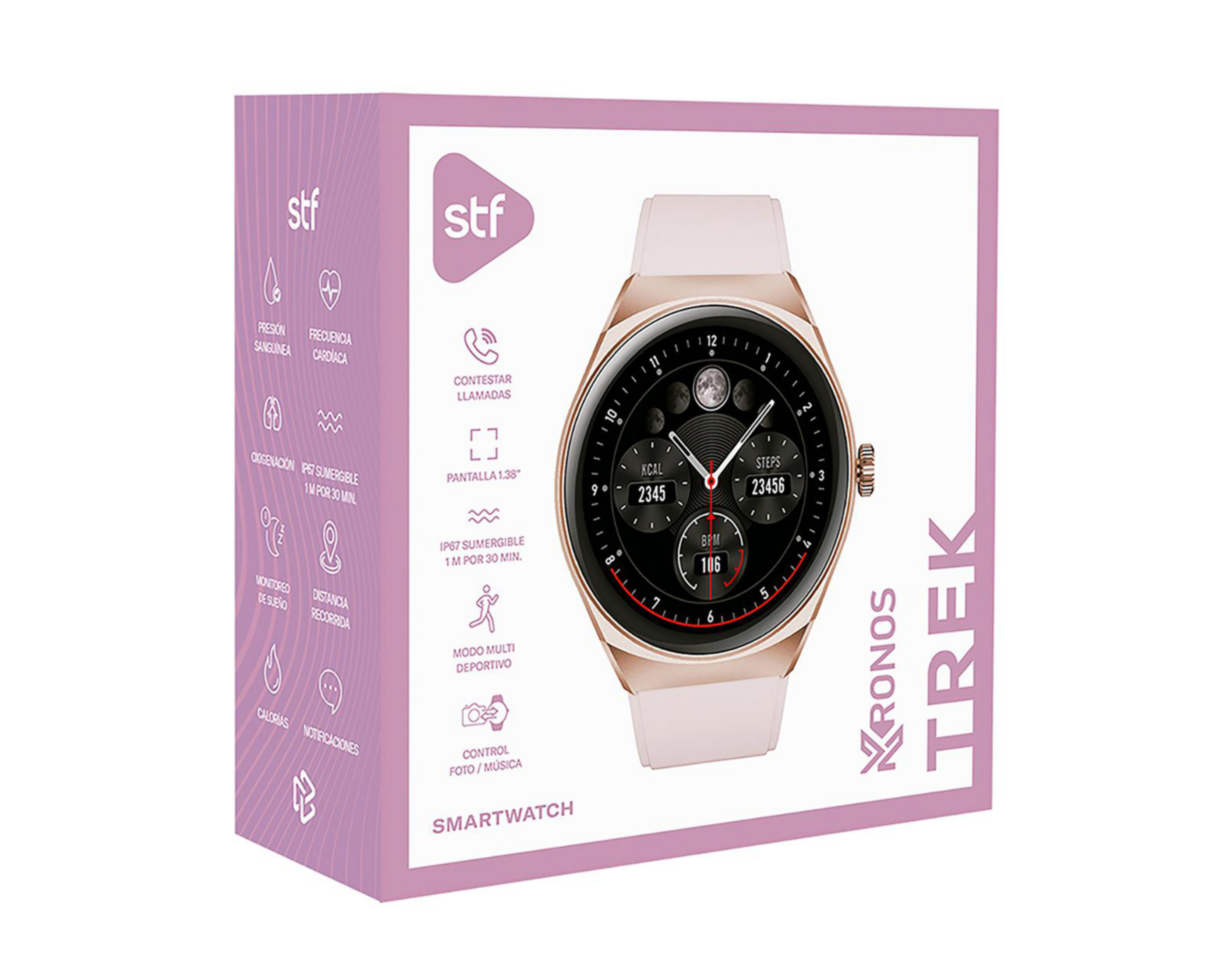 Foto 8 | Smartwatch STF Kronos Trek Rosa