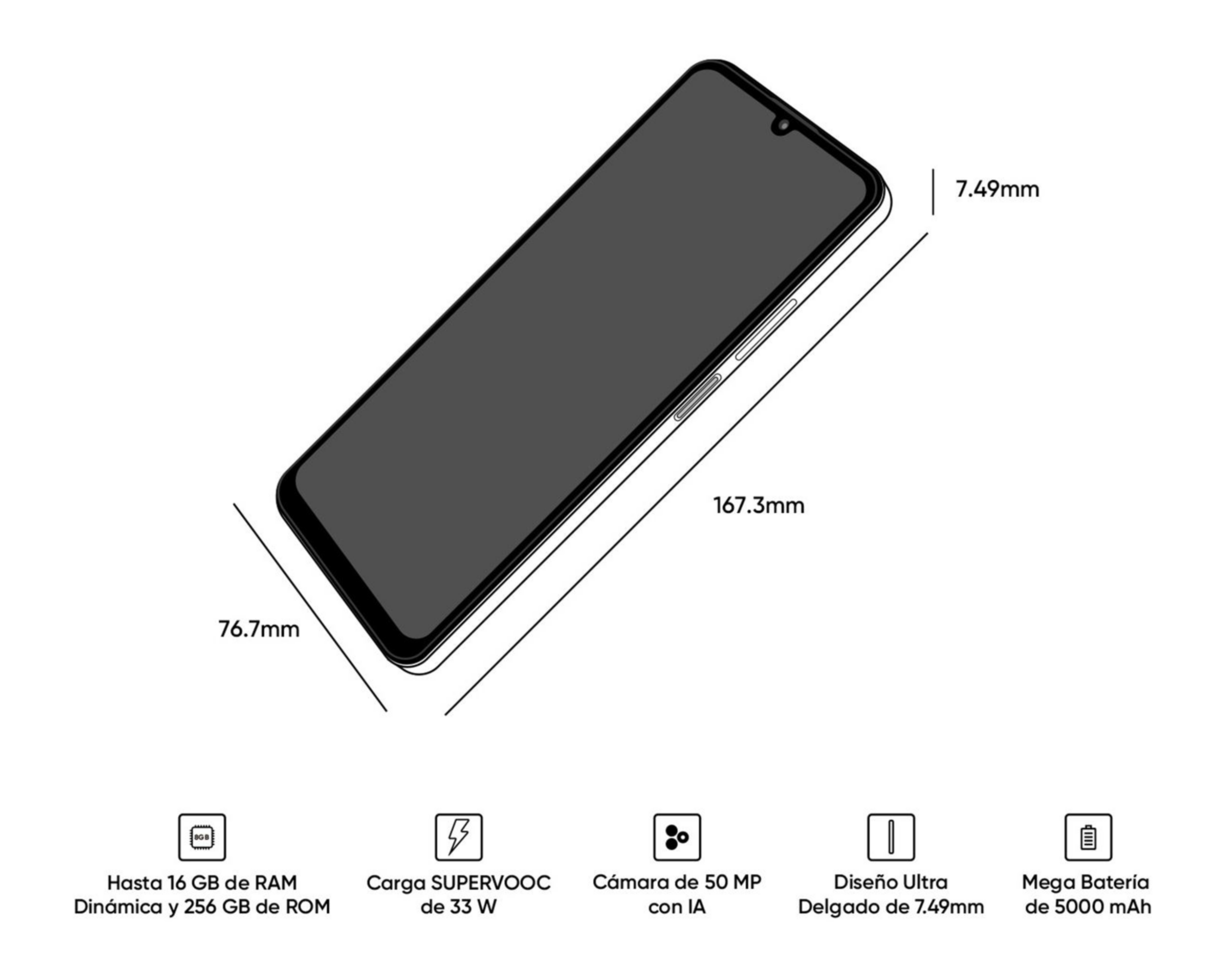 Foto 6 pulgar | Telcel Realme C53 256 GB Negro