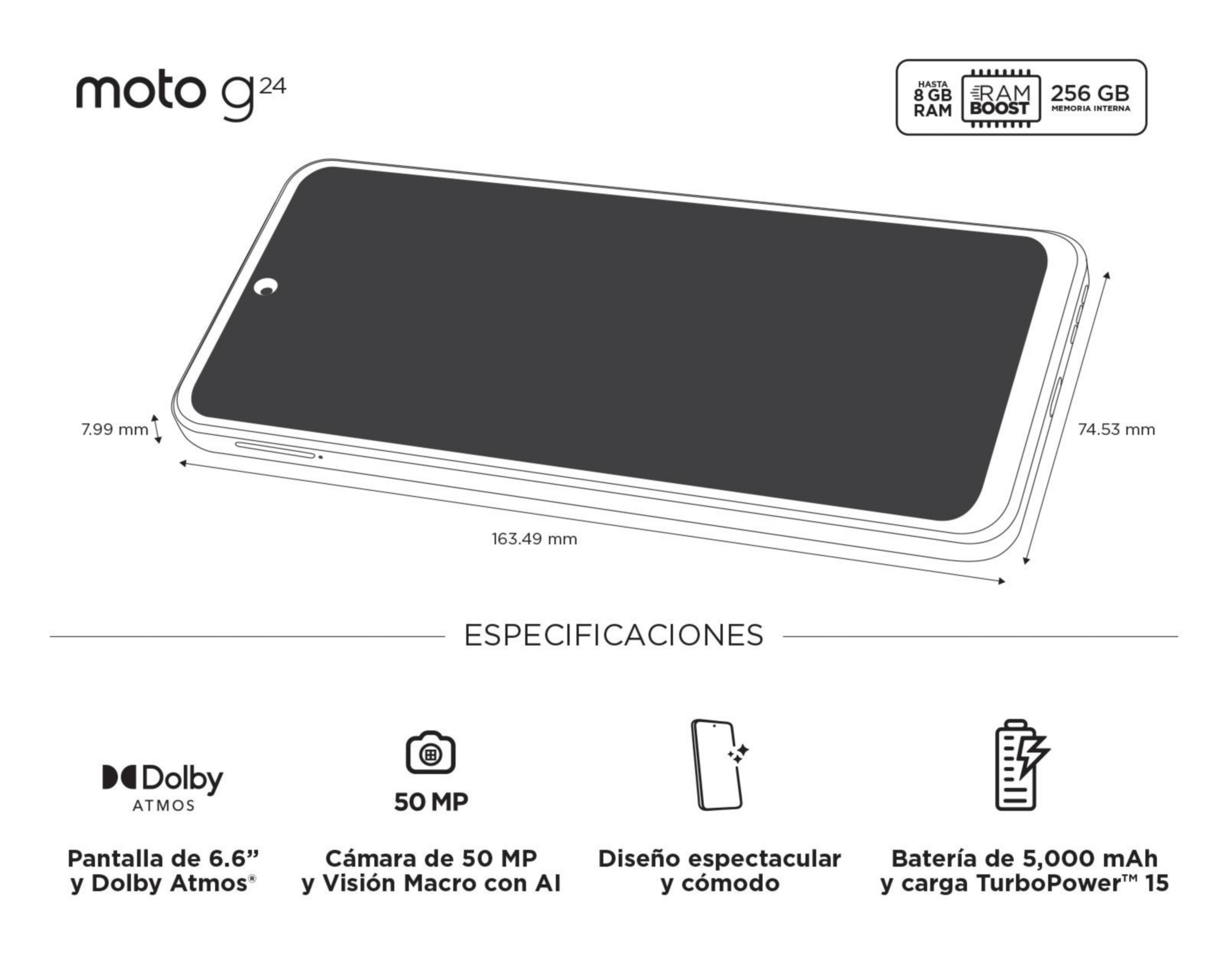 Foto 7 | AT&T/Unefon Motorola Moto G24 256 GB Lavanda