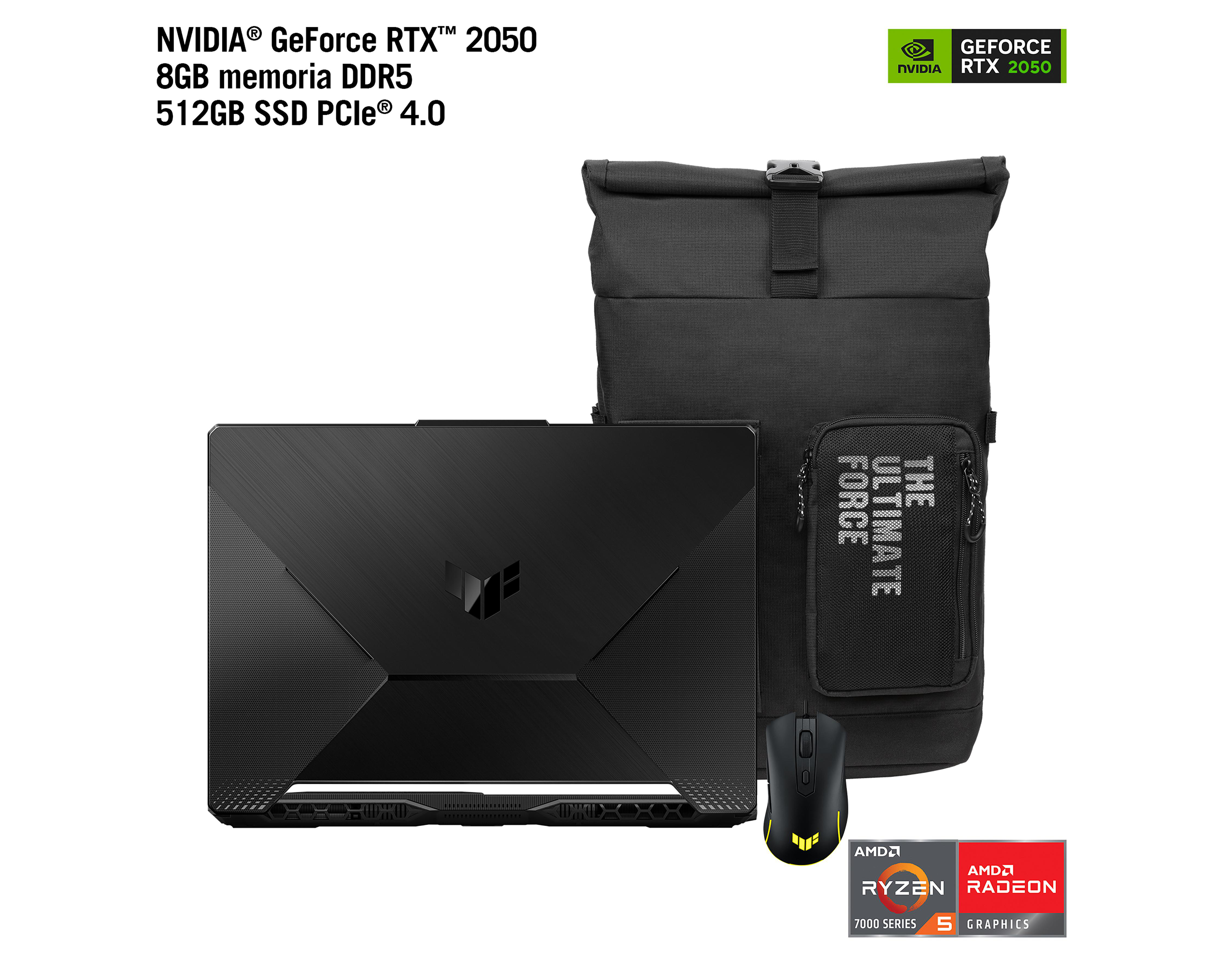 Foto 9 pulgar | Laptop Gamer Asus FA506NF-HN063W 15.6 Pulgadas Windows 11  AMD Ryzen 5 Geforce RTX 2050 8 GB RAM 512 GB SSD Negra