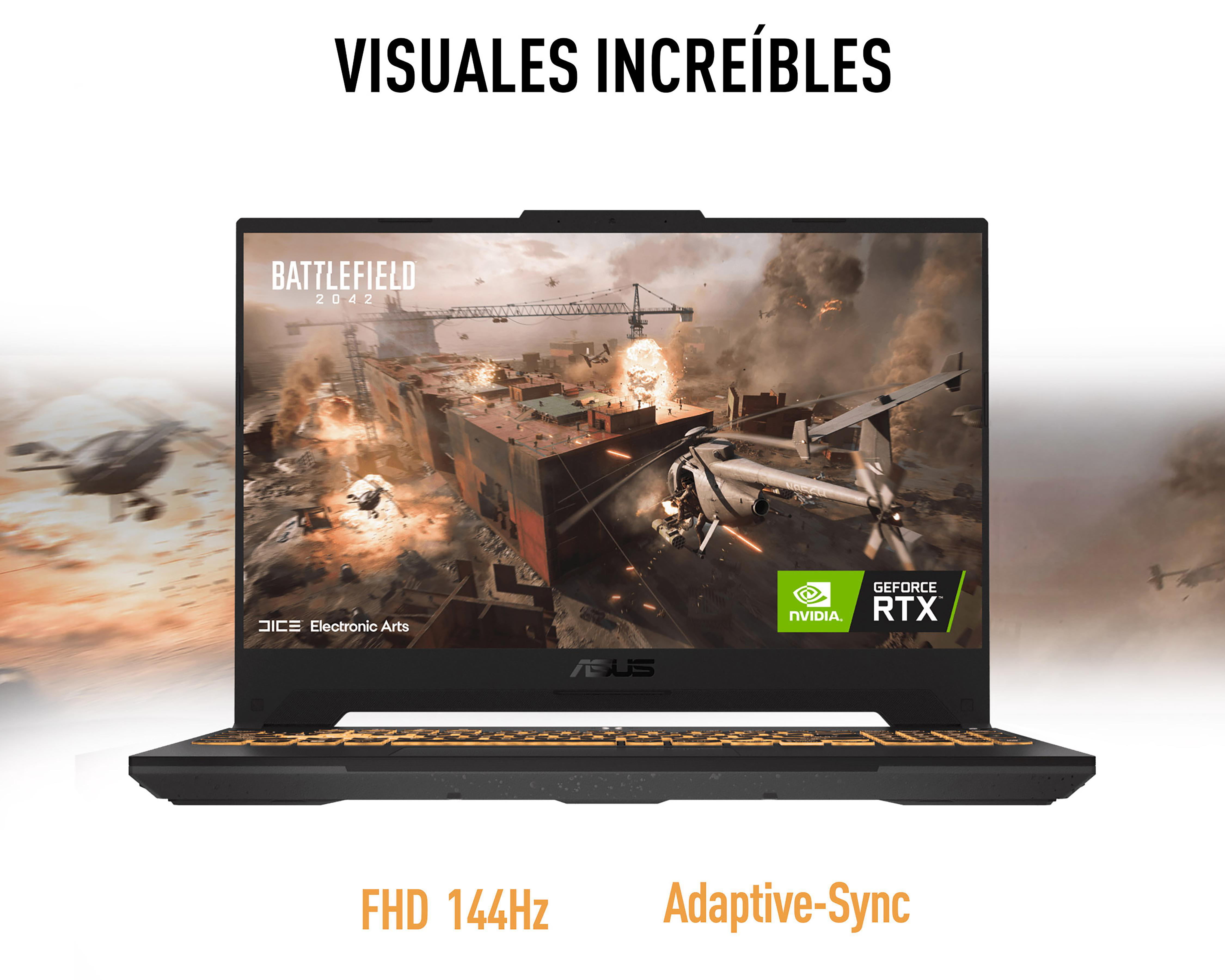 Foto 3 pulgar | Laptop Gamer Asus FX507ZC4-HN225W 15.6" Intel Core i5 NVIDIA Geforce RTX 3050 16 GB RAM 512 GB SSD Negra