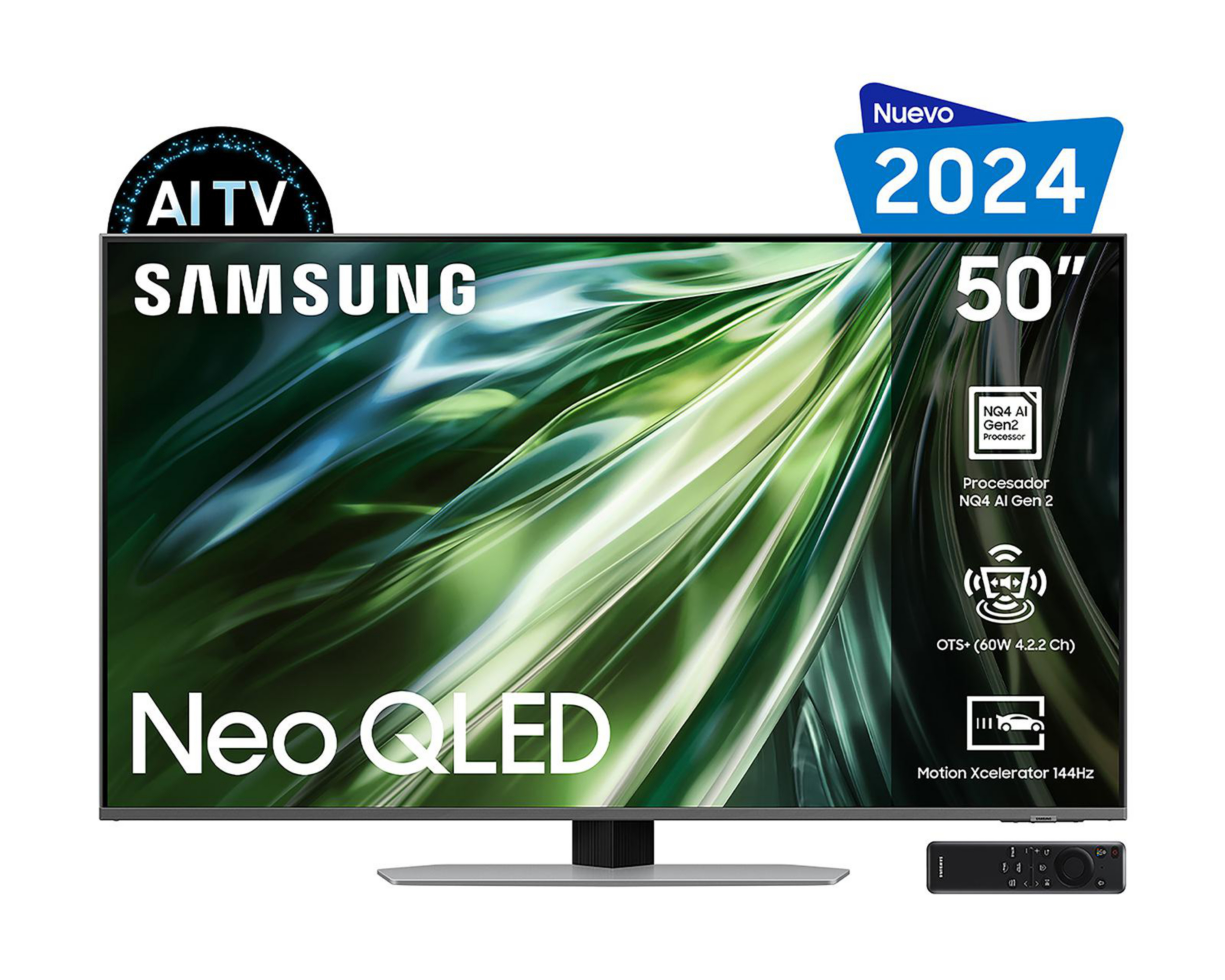 Pantalla Neo QLED Samsung 50" Ultra HD 4K Smart TV QN50QN90DAFXZX