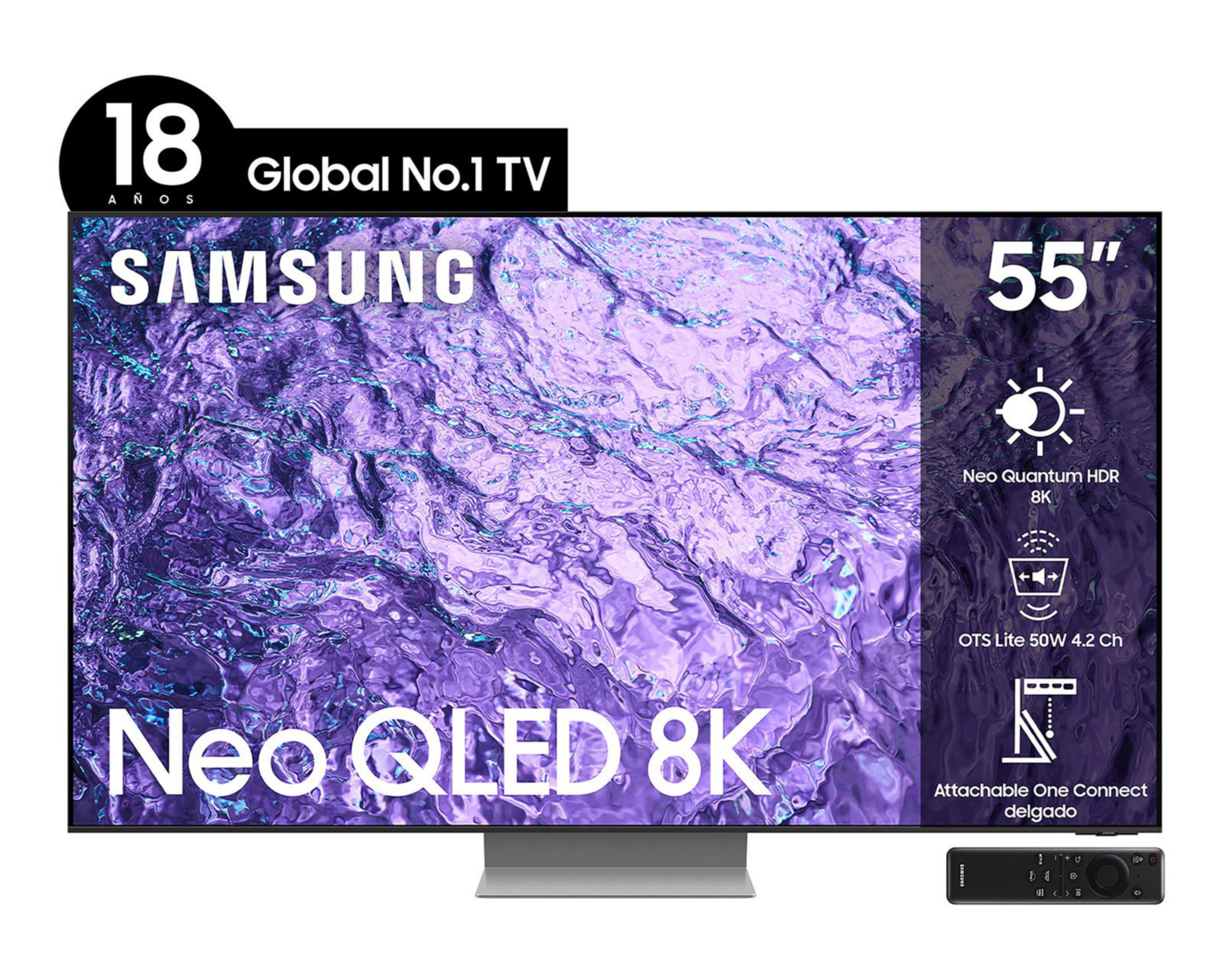 Foto 2 pulgar | Pantalla Neo QLED Samsung 55" 8K Smart TV QN55QN700CFXZX