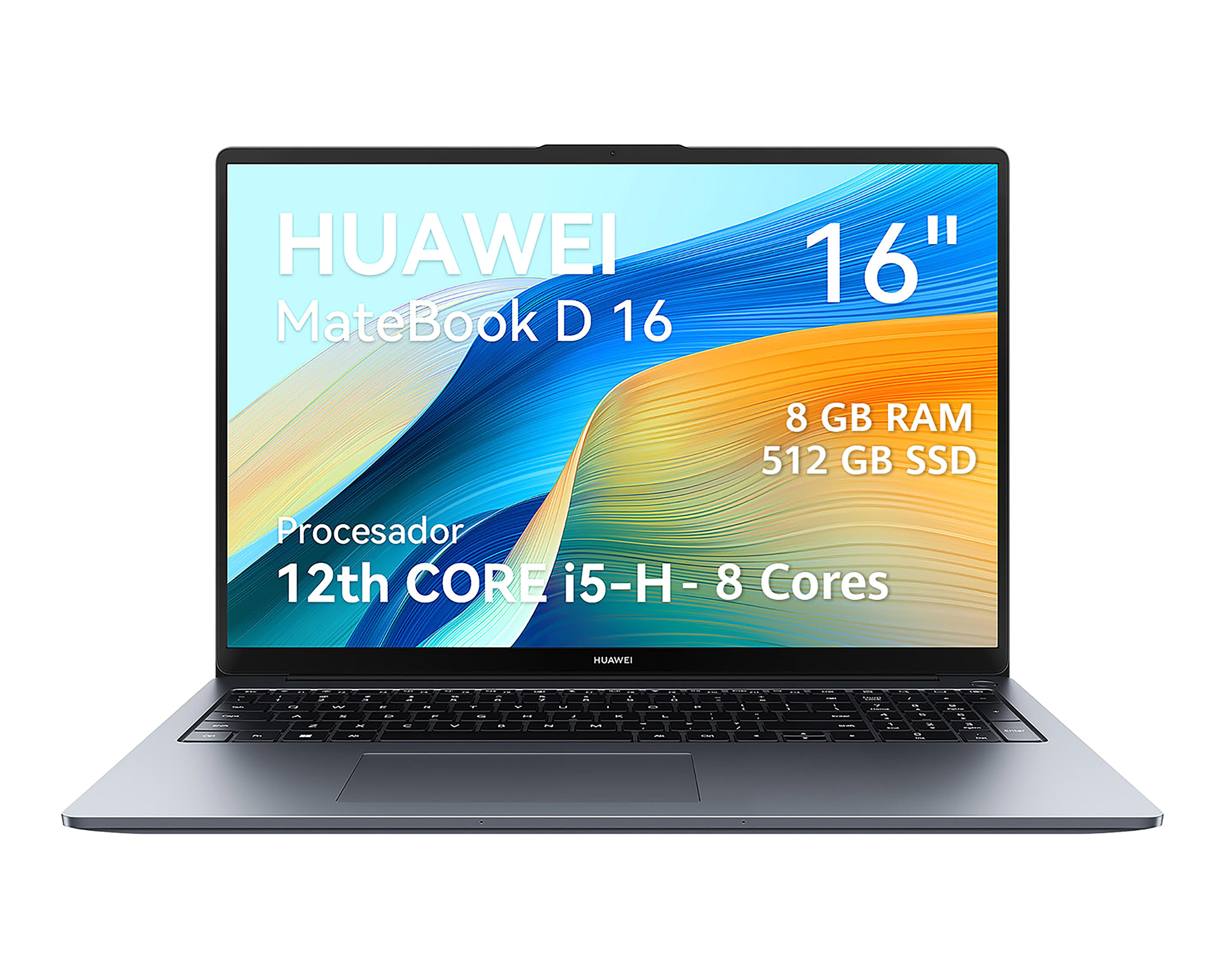 Laptop Huawei Matebook D16 16" Intel Core i5 8 GB RAM 512 GB SSD Plateado