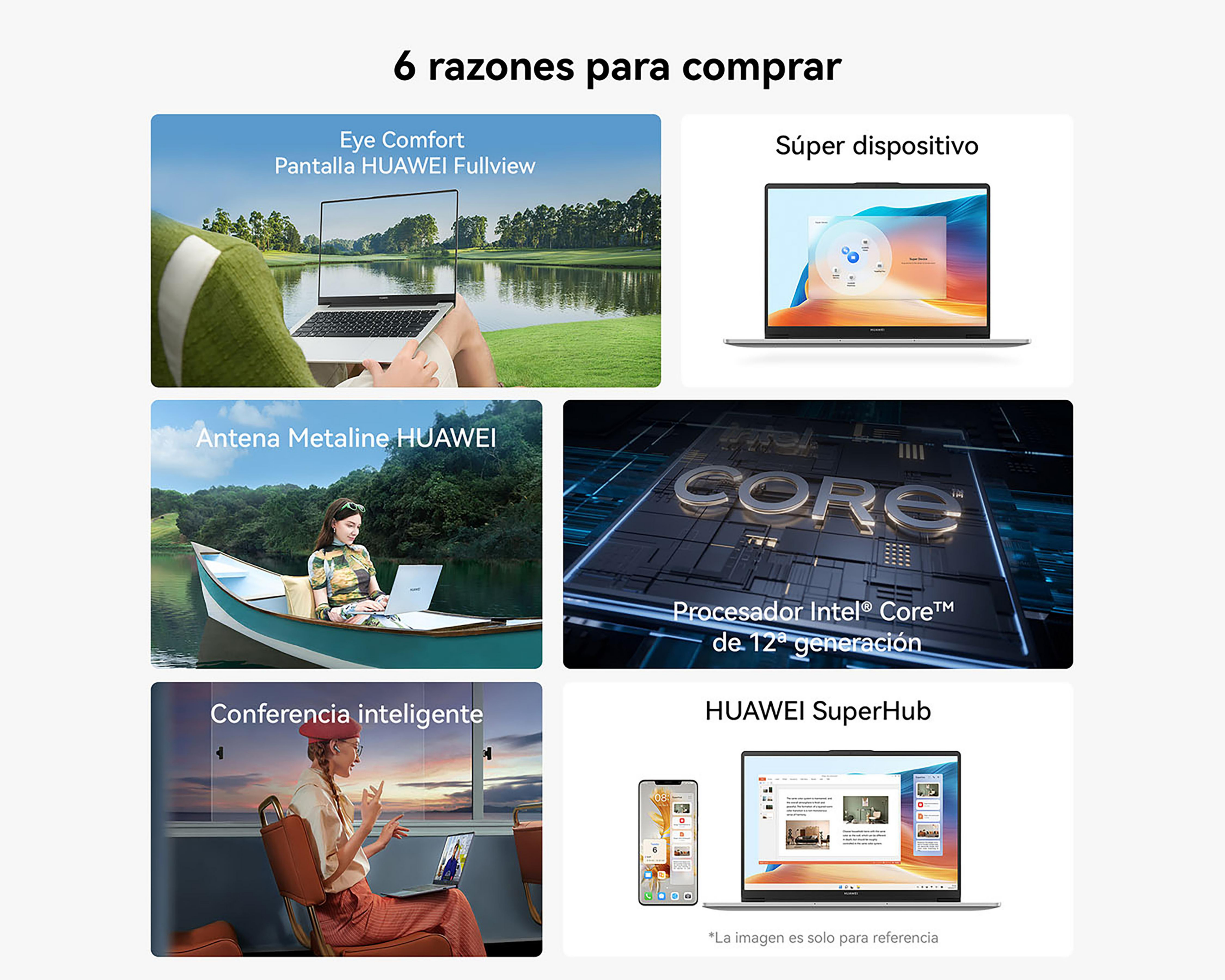 Foto 5 pulgar | Laptop Huawei Matebook D14 14" Intel Core i5 16 GB RAM 512 GB SSD Plateado