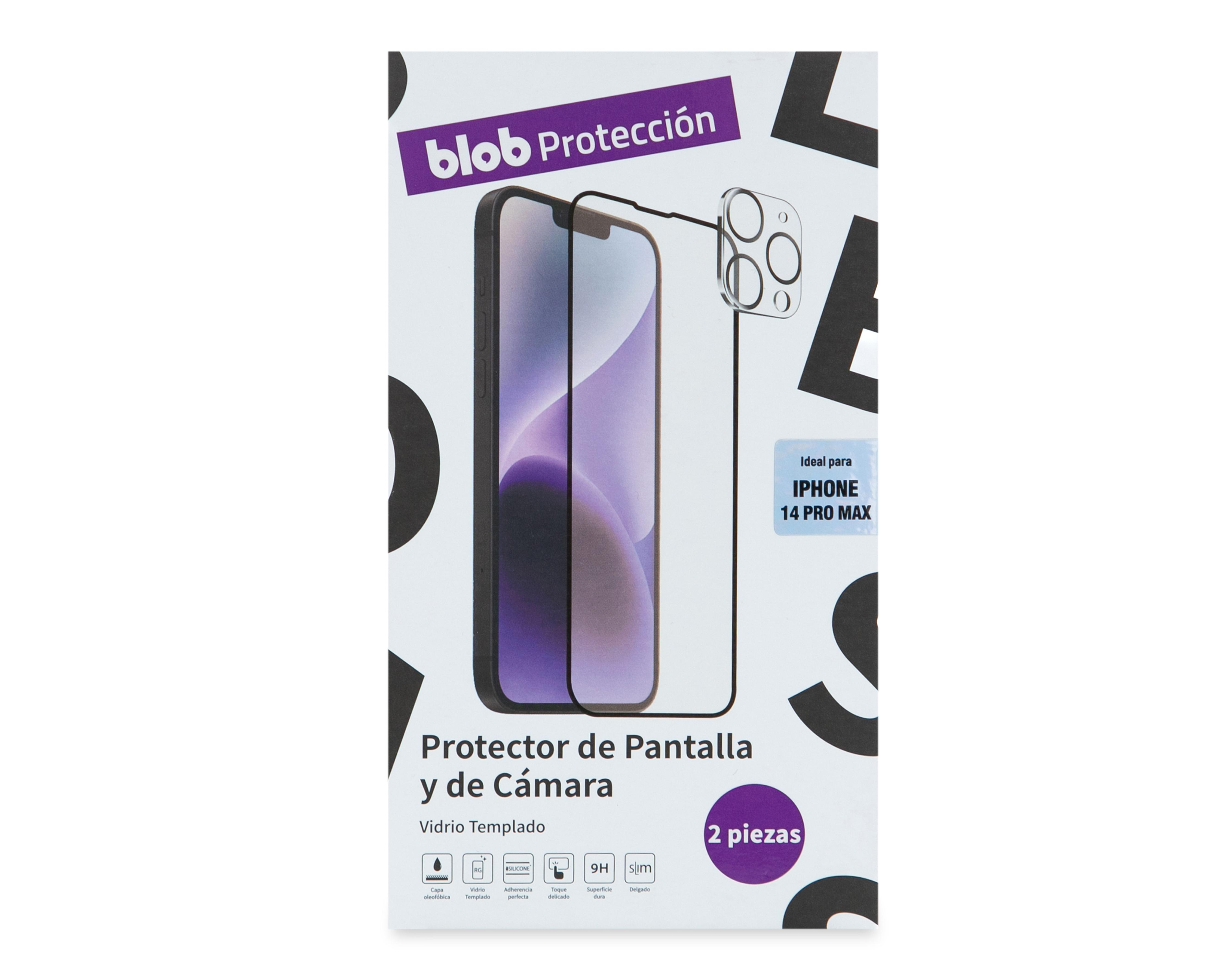 Foto 2 pulgar | Protector de Pantalla y de Cámara Blob para iPhone 14 Pro Max