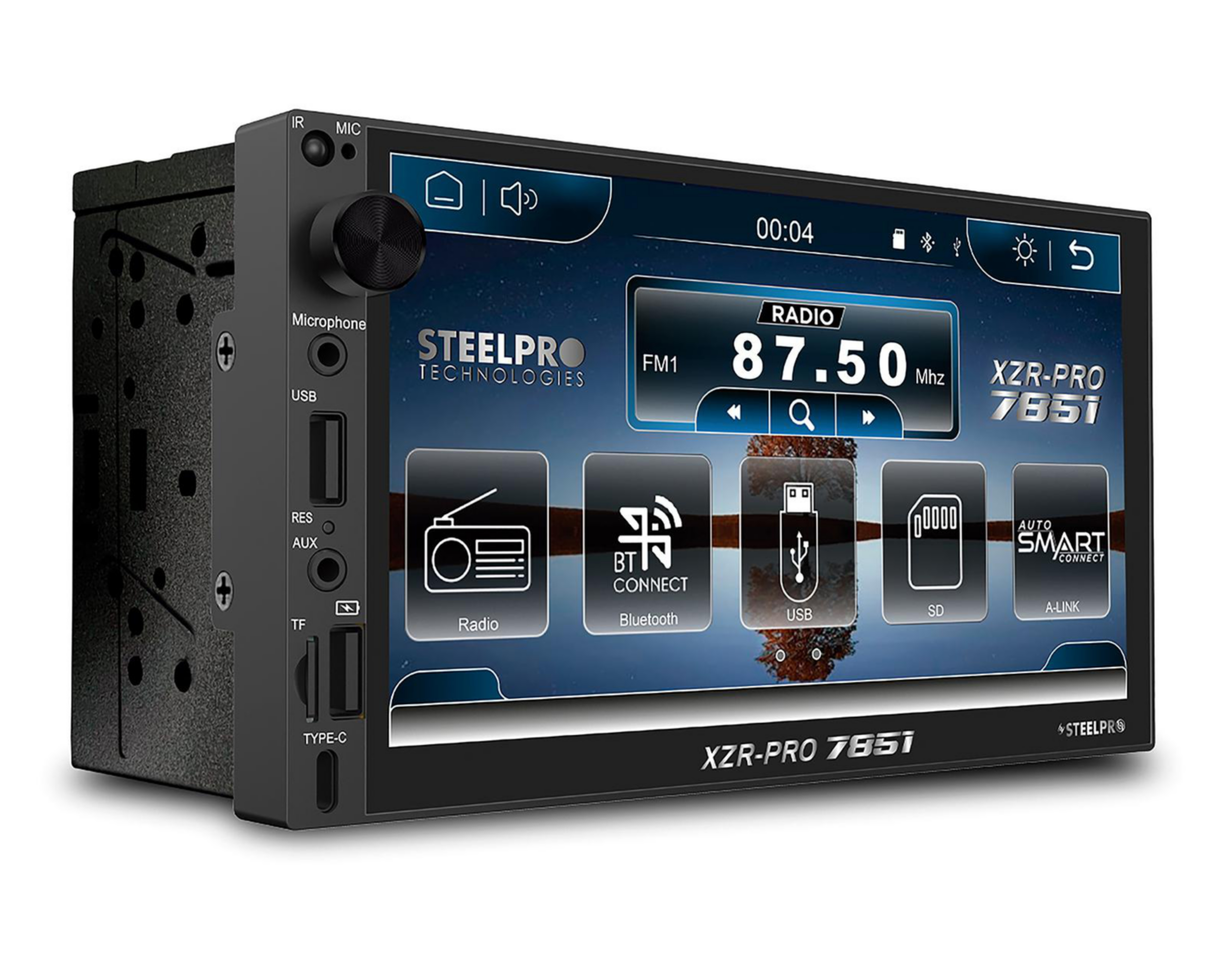 Foto 3 | Autoestereo Steelpro Multimedia XZR PRO 7851 de 7" Bluetooth Negro