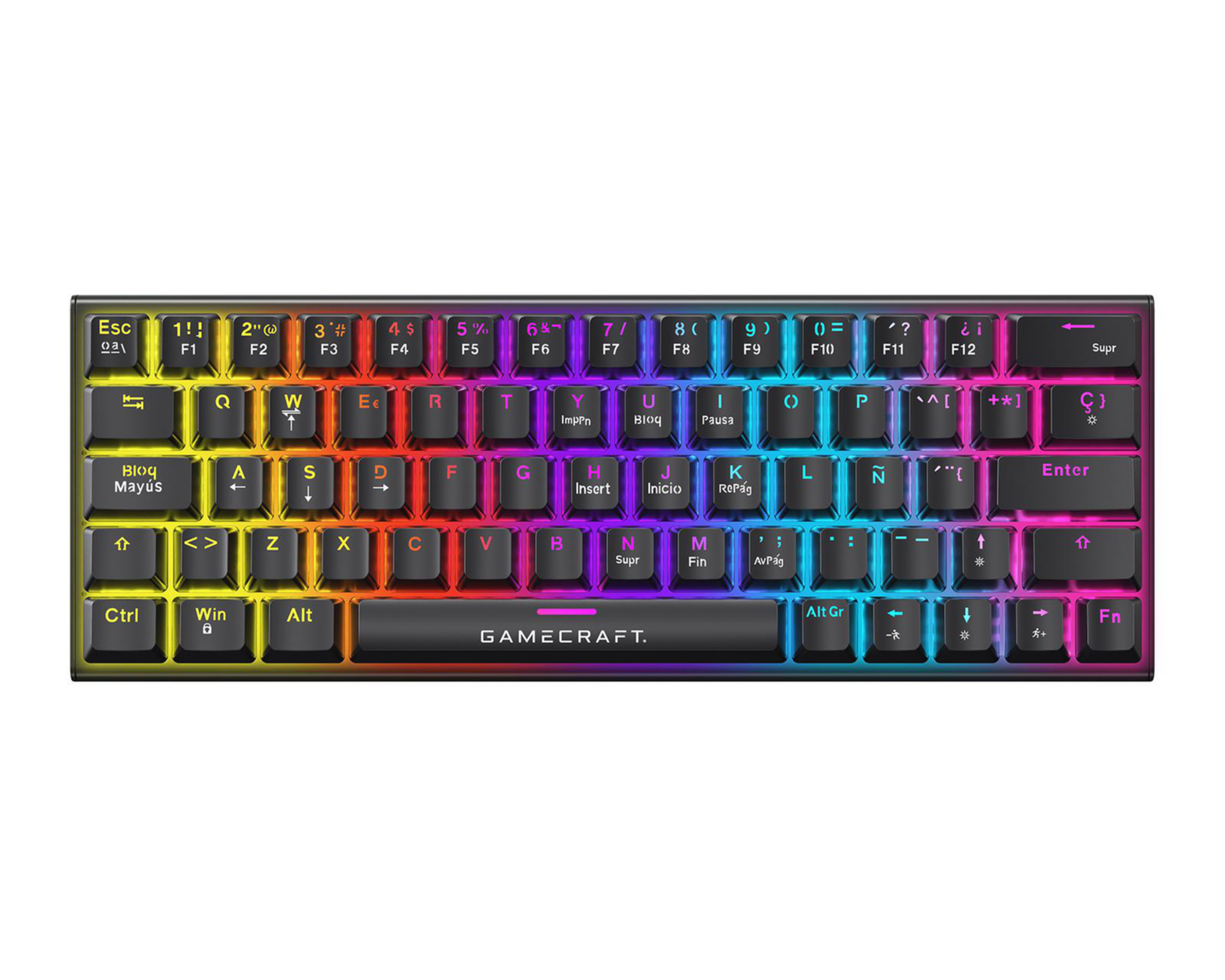Foto 2 pulgar | Teclado Gamer Alámbrico Gamecraft Tritium T100