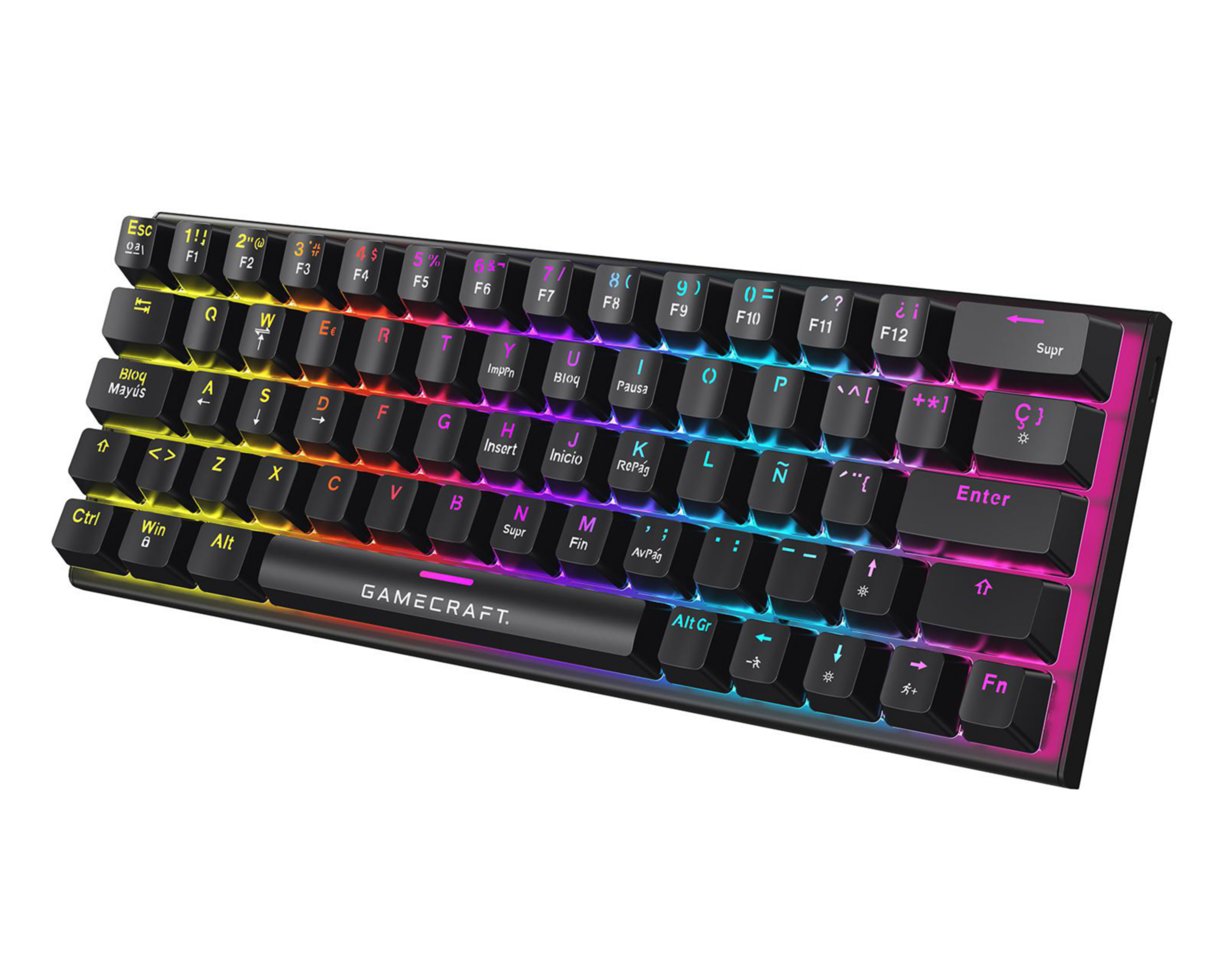 Foto 3 pulgar | Teclado Gamer Alámbrico Gamecraft Tritium T100